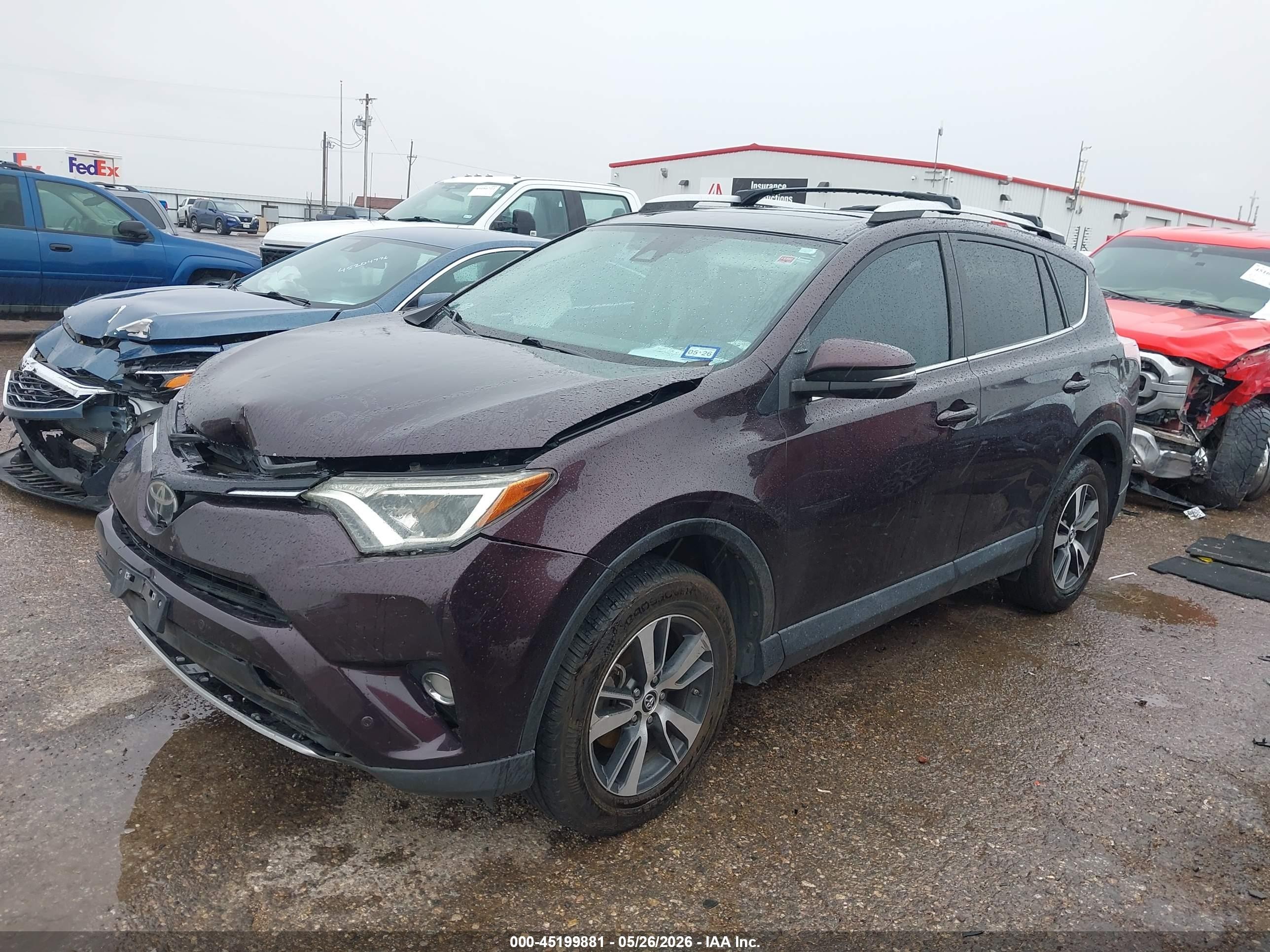 2016 Toyota Rav4 Xle Burgundy vin: 2T3WFREV7GW245403