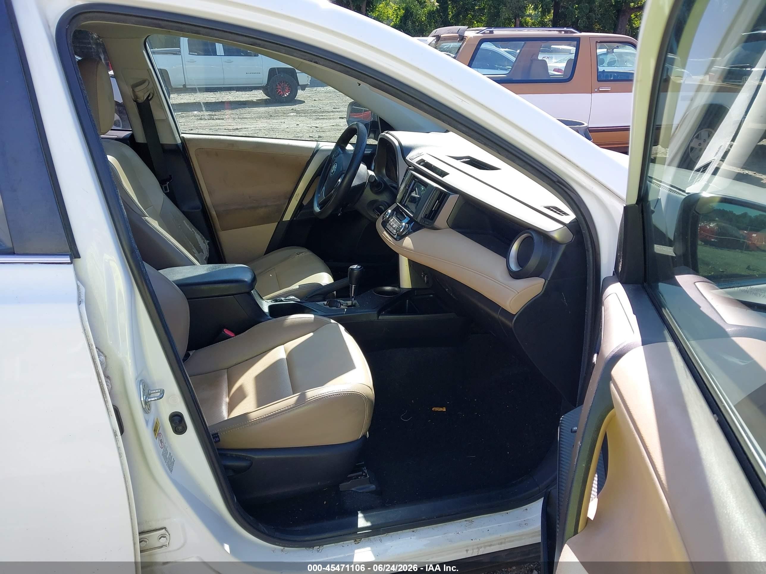 2013 Toyota Rav4 Xle White vin: 2T3WFREV8DW029278