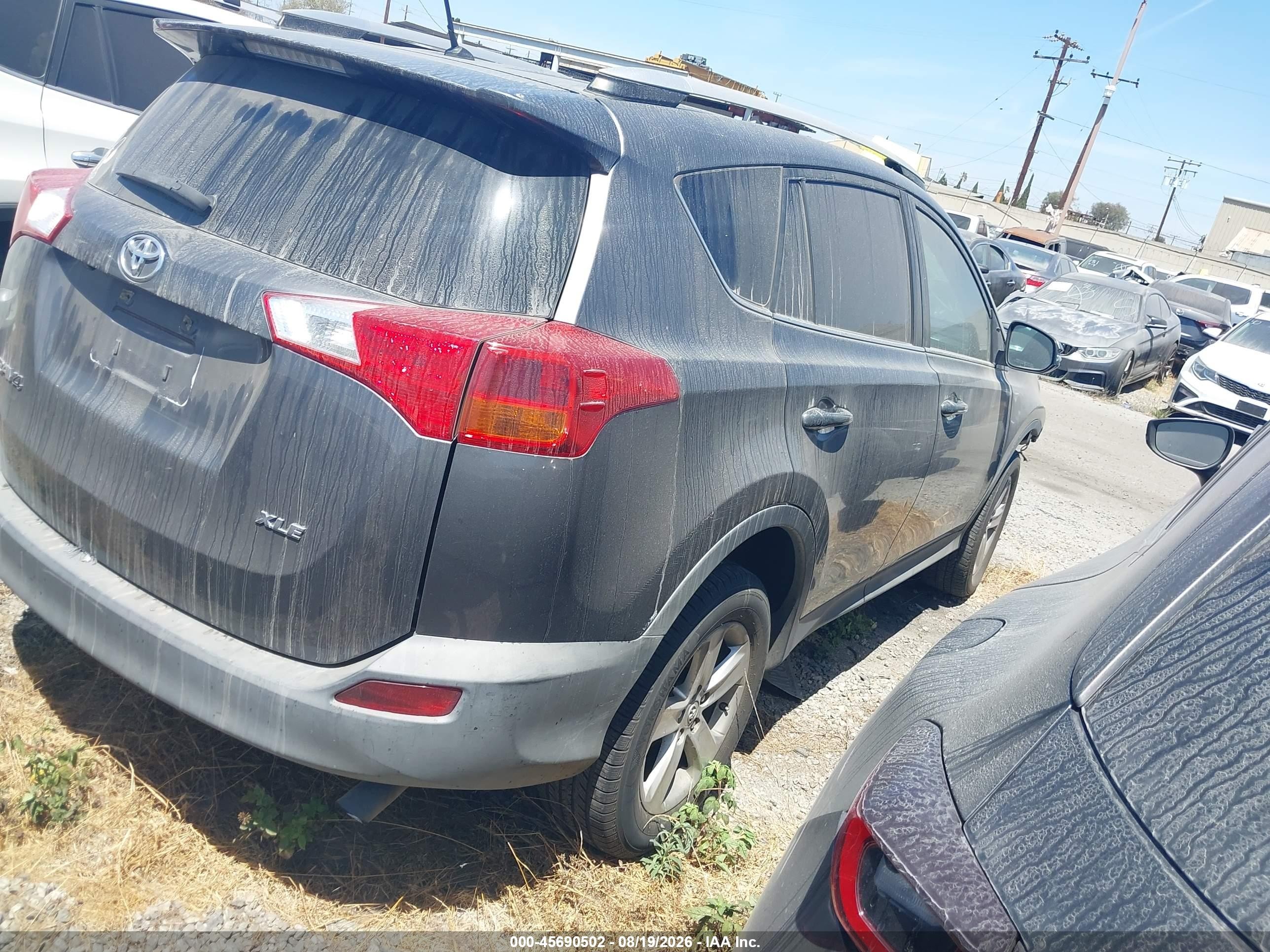2013 Toyota Rav4 Xle Серый vin: 2T3WFREV8DW058487