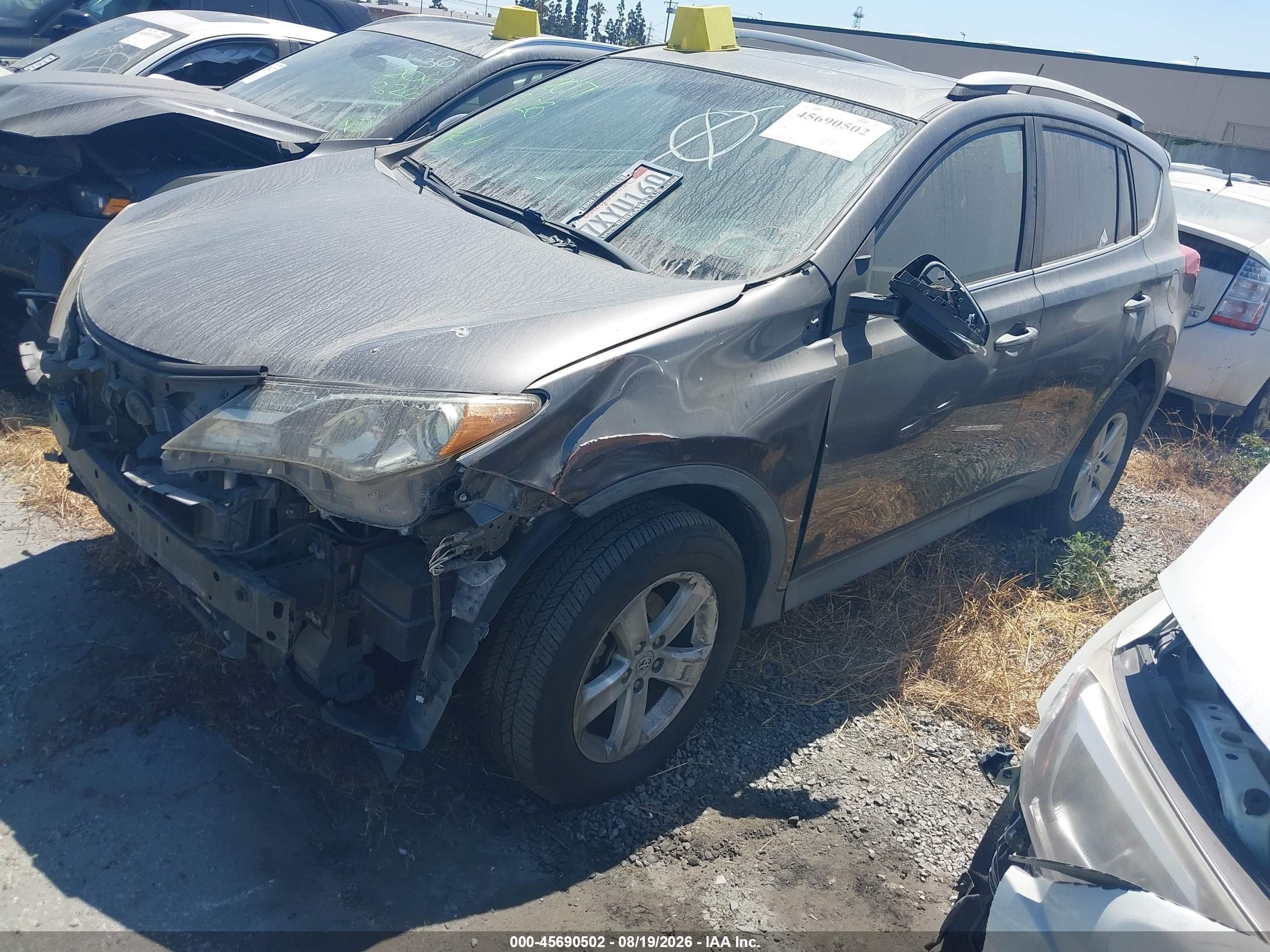 2013 Toyota Rav4 Xle Серый vin: 2T3WFREV8DW058487