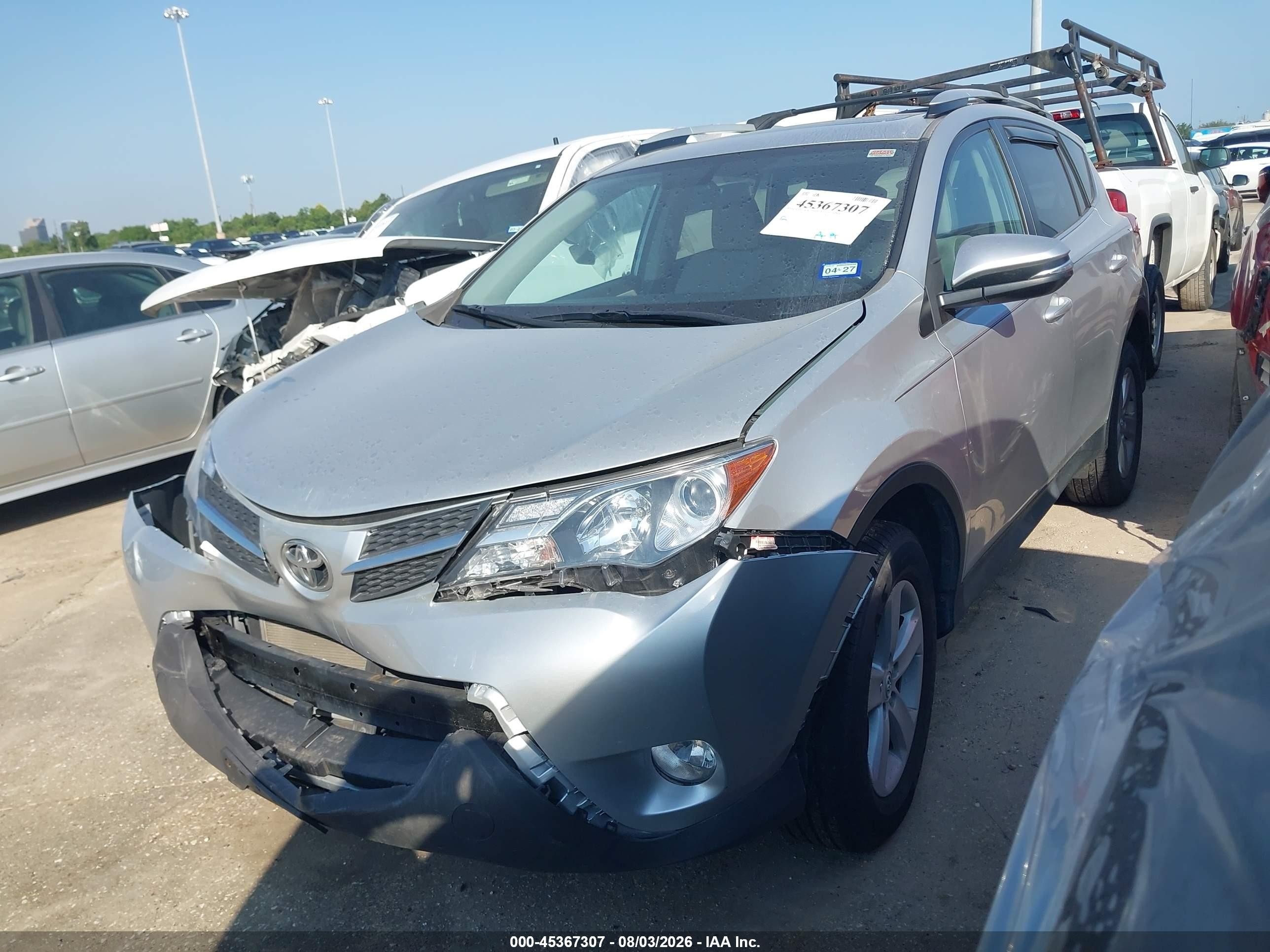 2014 Toyota Rav4 Xle Silver vin: 2T3WFREV8EW090485