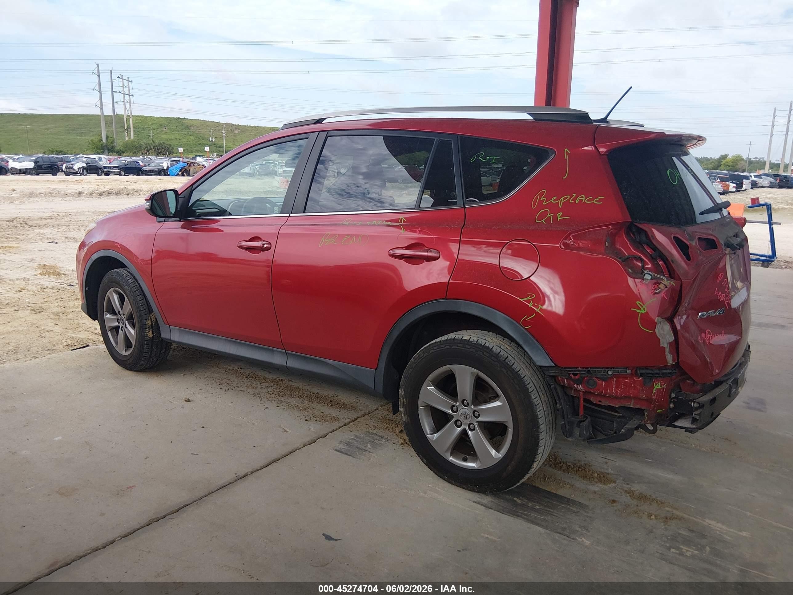 2015 Toyota Rav4 Xle Красный vin: 2T3WFREV9FW160013