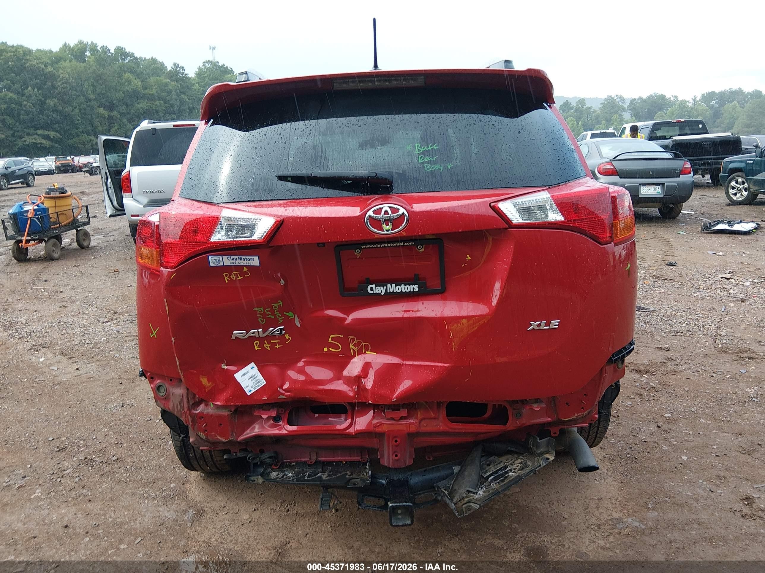 2013 Toyota Rav4 Xle Бордовый vin: 2T3WFREVXDW036216