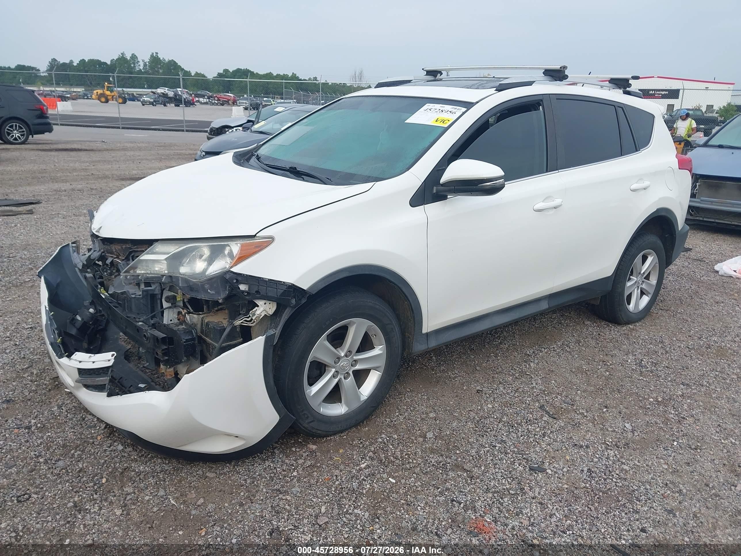 2014 Toyota Rav4 Xle White vin: 2T3WFREVXEW118870
