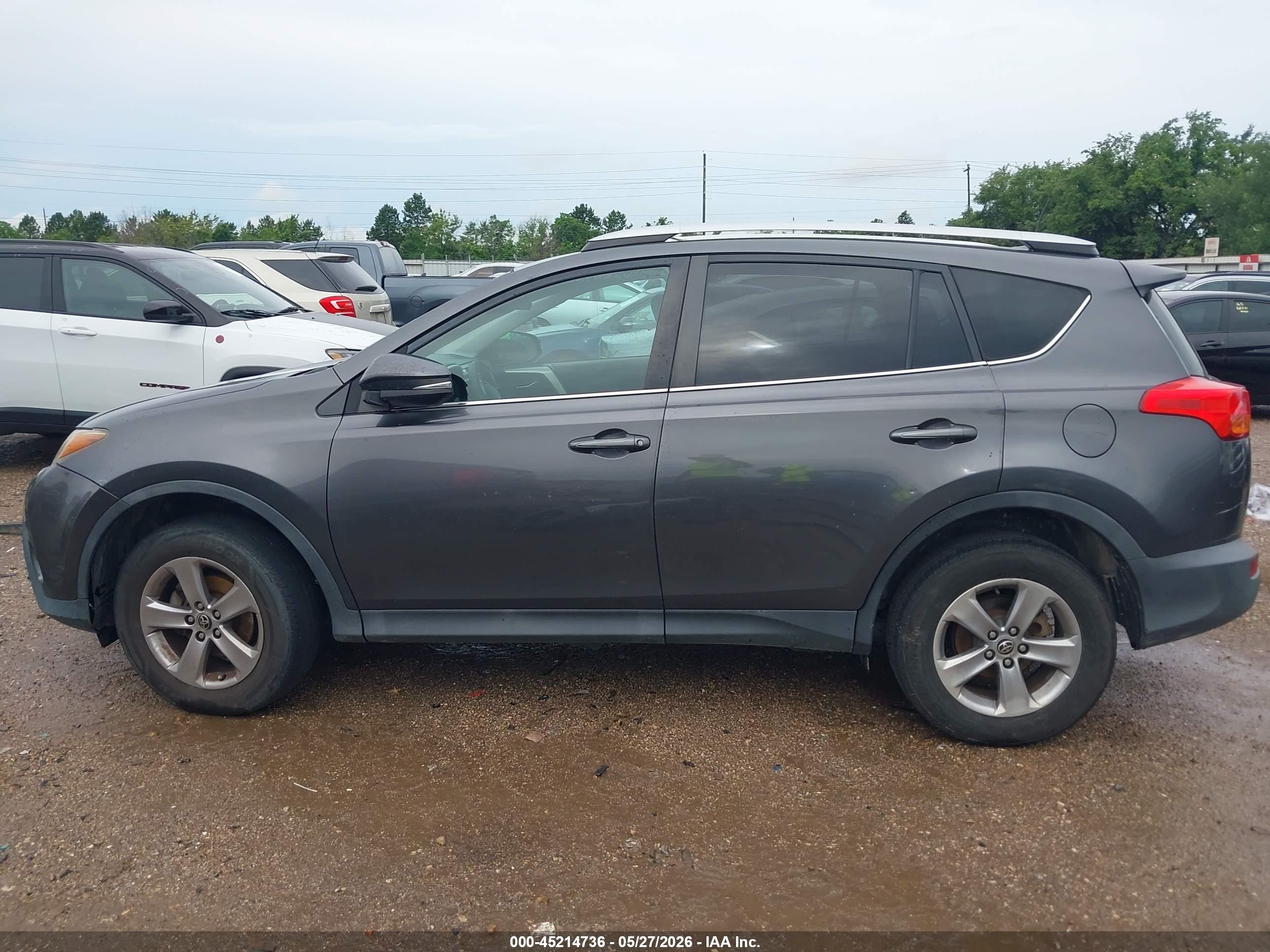 2015 Toyota Rav4 Xle Gray vin: 2T3WFREVXFW149330