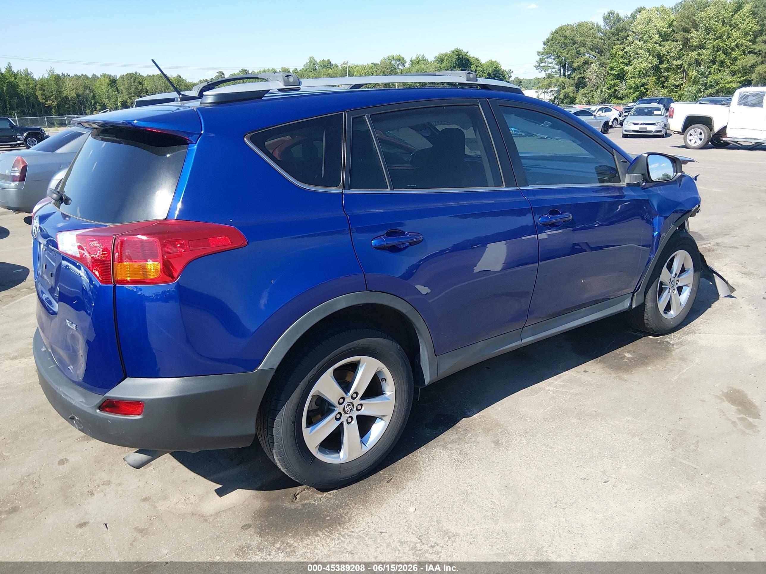 2015 Toyota Rav4 Xle Blue vin: 2T3WFREVXFW181159