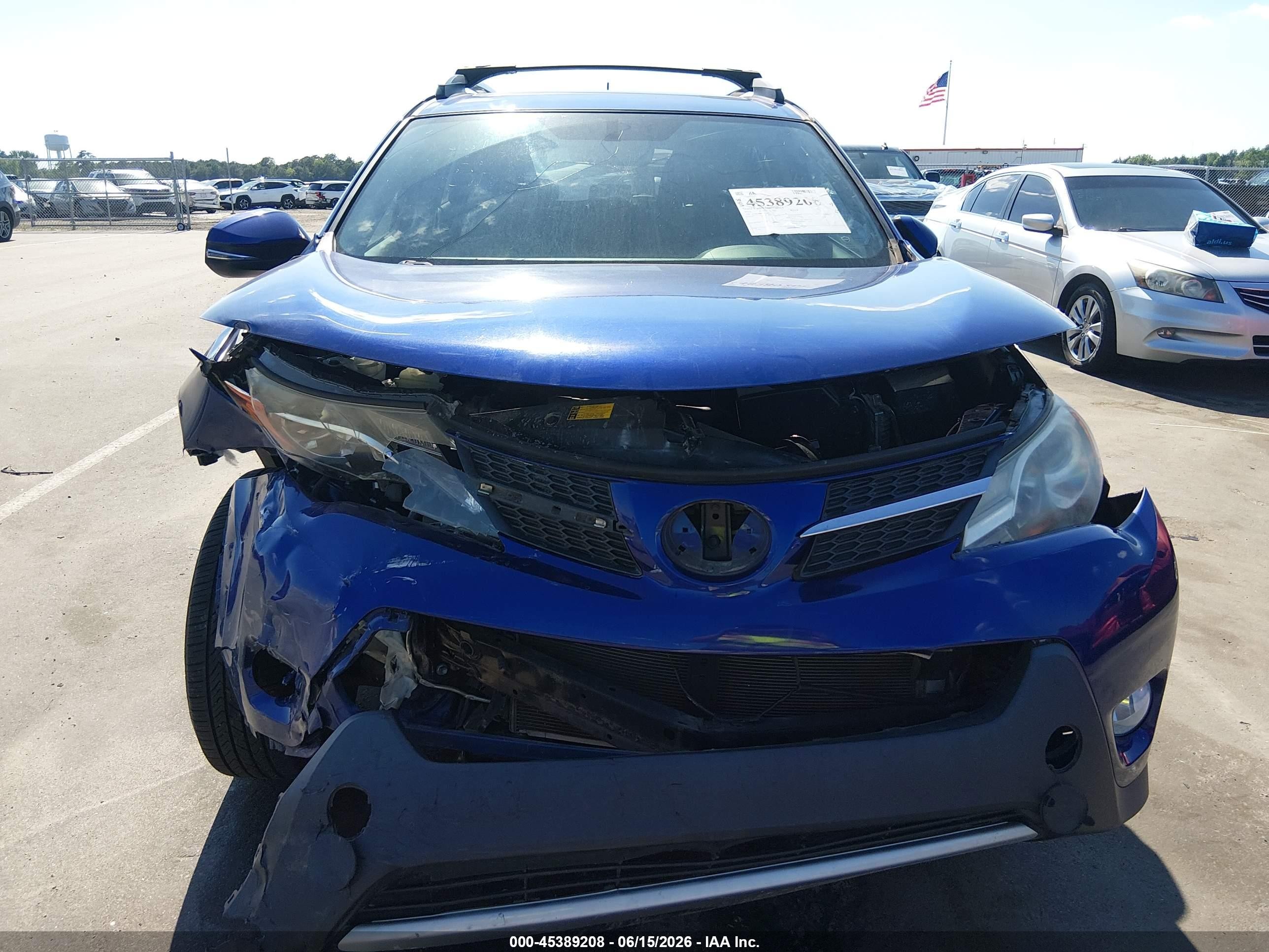 2015 Toyota Rav4 Xle Blue vin: 2T3WFREVXFW181159