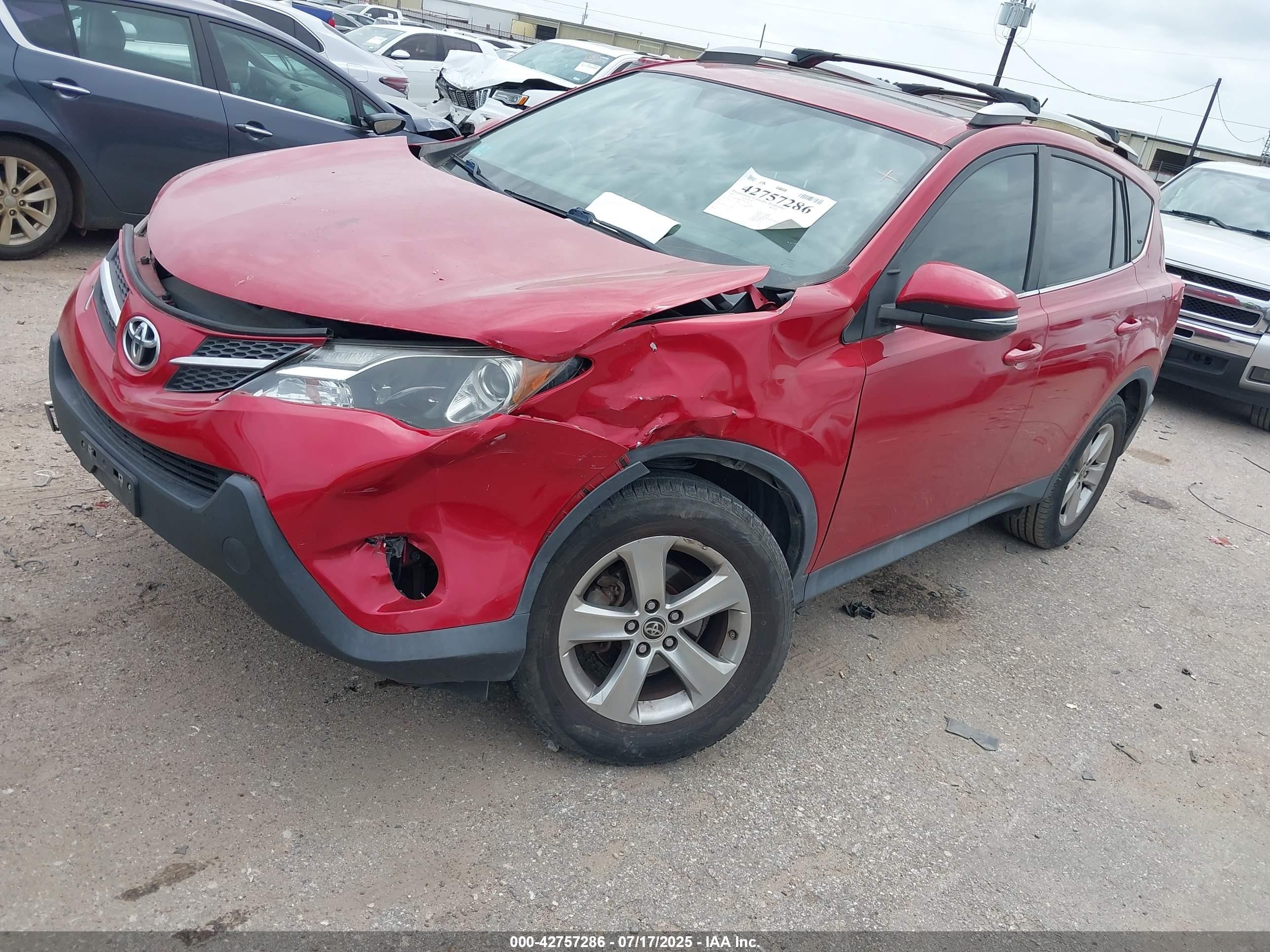 2015 Toyota Rav4 Xle Red vin: 2T3WFREVXFW199614