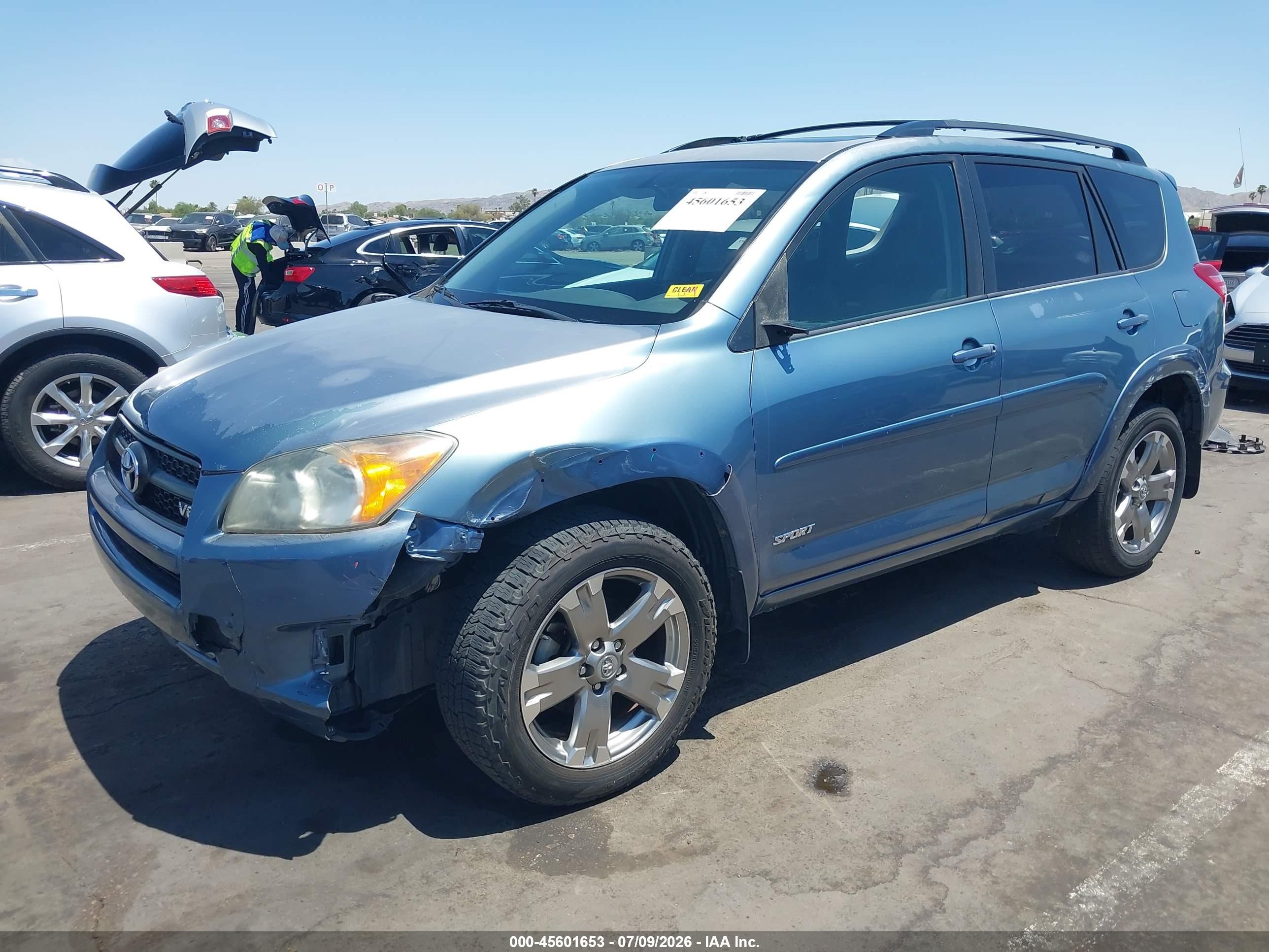2010 Toyota Rav4 Sport V6 Blue vin: 2T3WK4DV2AW007823