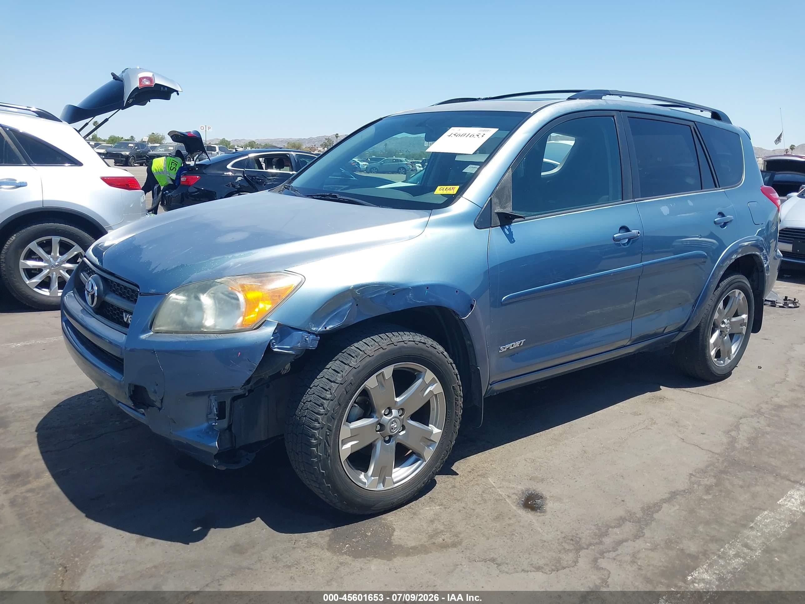 2010 Toyota Rav4 Sport V6 Blue vin: 2T3WK4DV2AW007823