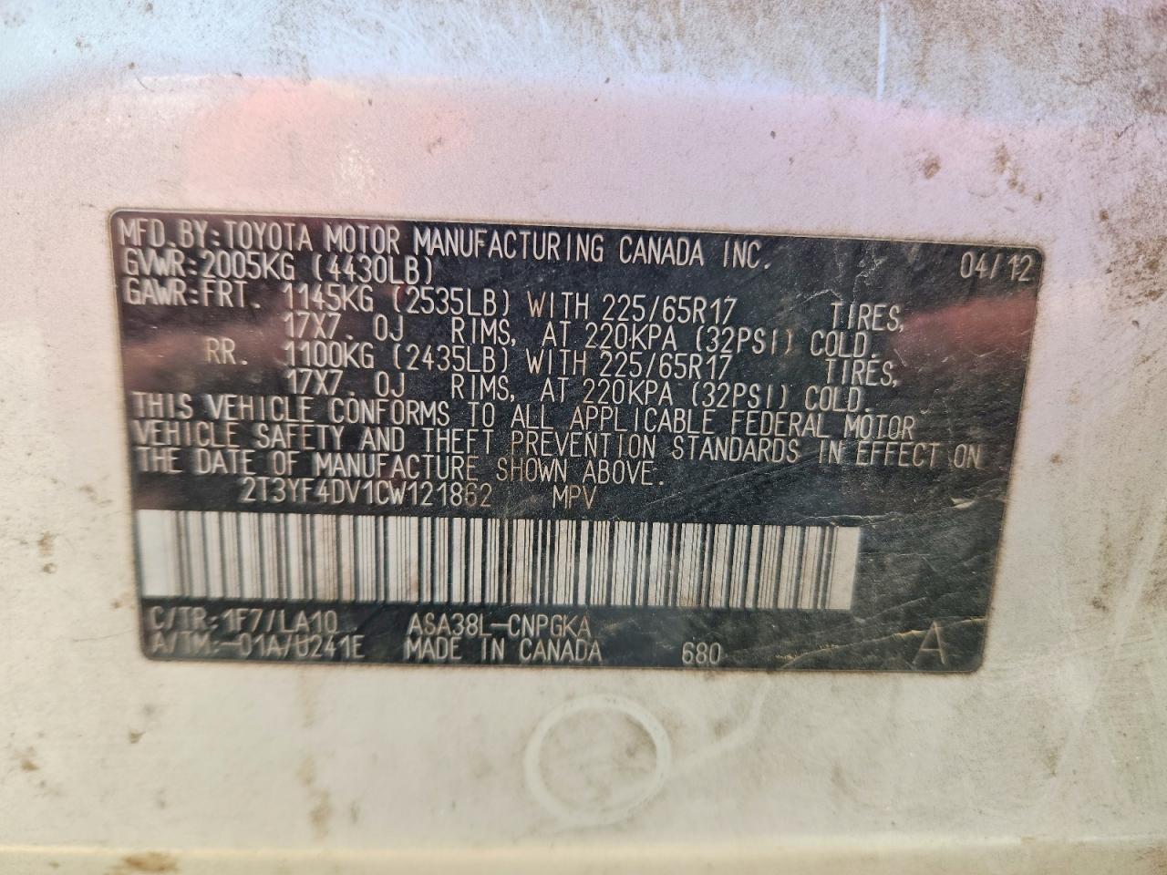 2012 Toyota Rav4 Limited Silver vin: 2T3YF4DV1CW121862