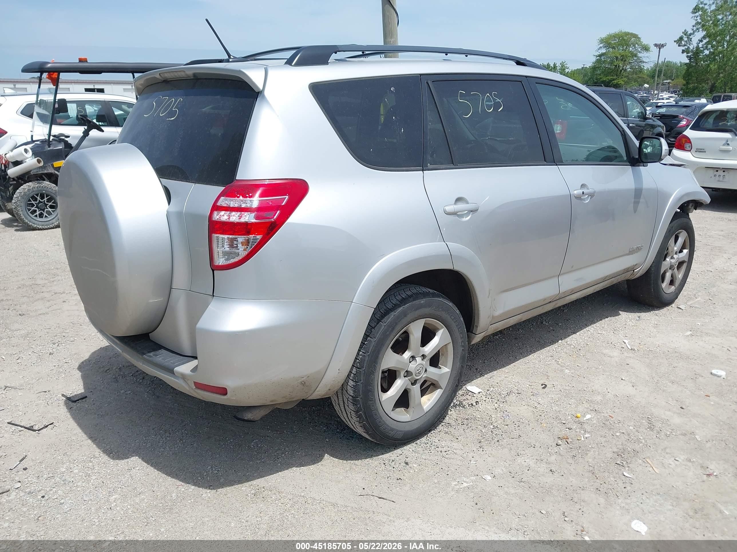 2010 Toyota Rav4 Limited Silver vin: 2T3YF4DV4AW026936