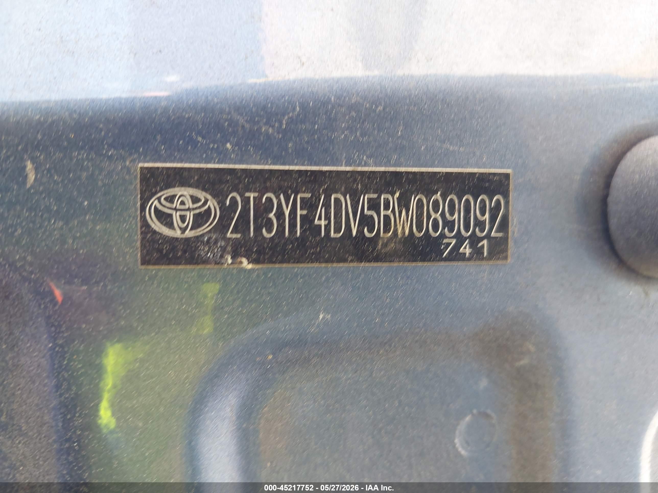 2011 Toyota Rav4 Limited Blue vin: 2T3YF4DV5BW089092