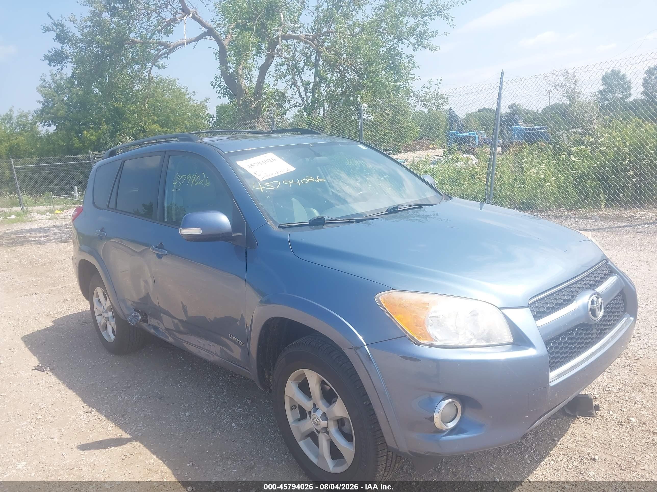2012 Toyota Rav4 Limited Blue vin: 2T3YF4DVXCW137509