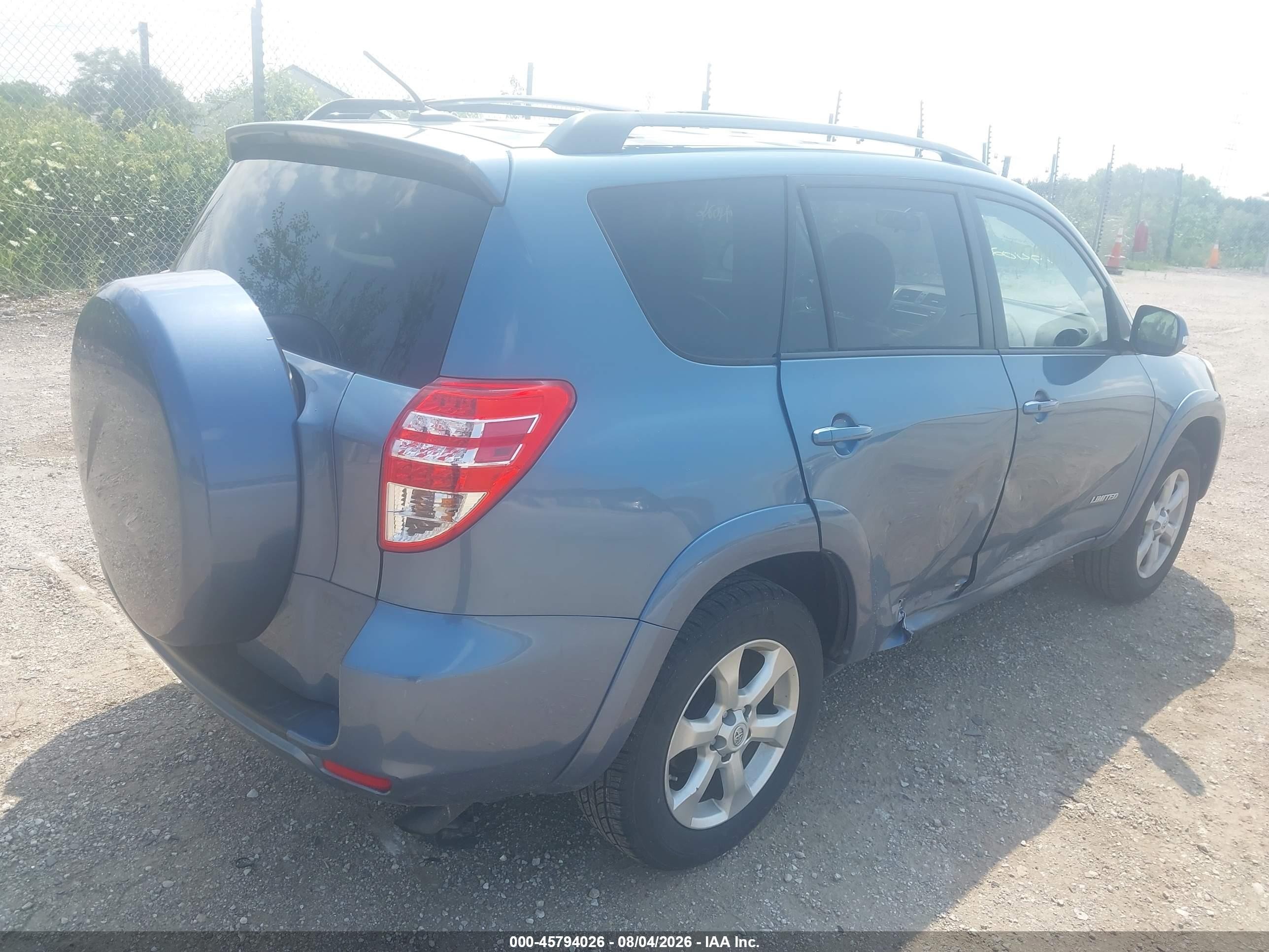 2012 Toyota Rav4 Limited Blue vin: 2T3YF4DVXCW137509