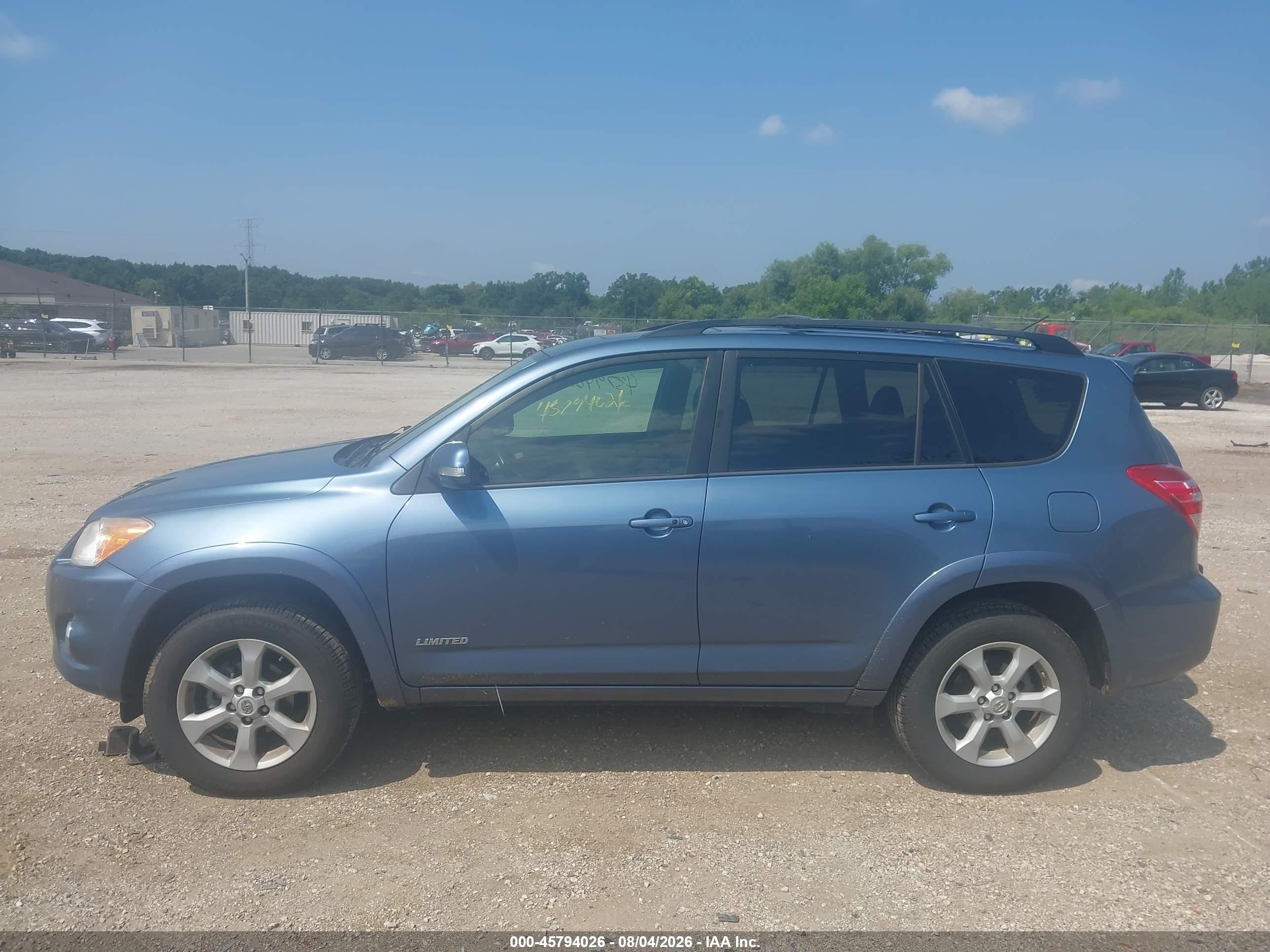 2012 Toyota Rav4 Limited Blue vin: 2T3YF4DVXCW137509