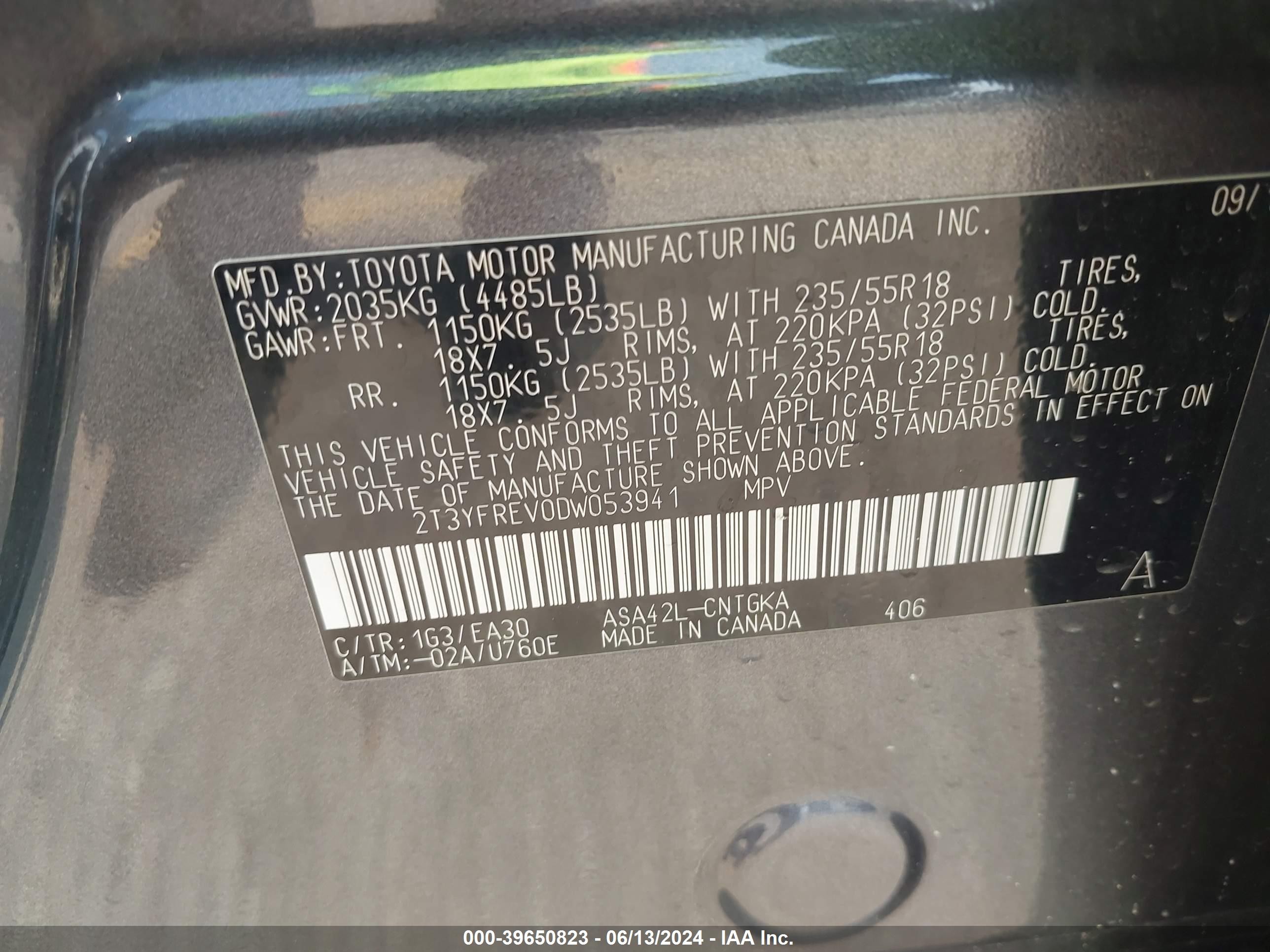 2013 Toyota Rav4 Limited Gray vin: 2T3YFREV0DW053941