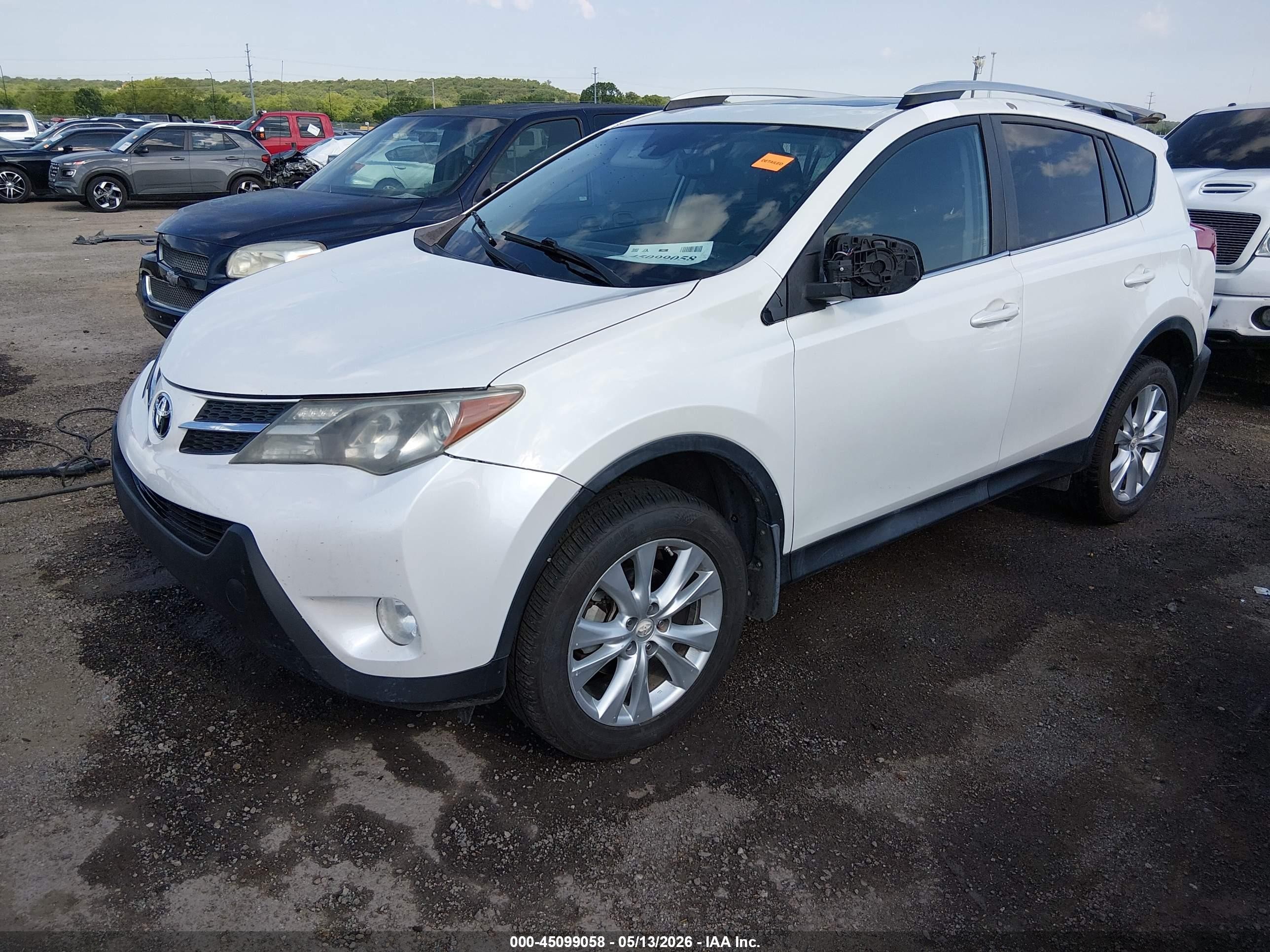 2014 Toyota Rav4 Limited White vin: 2T3YFREV0EW074922