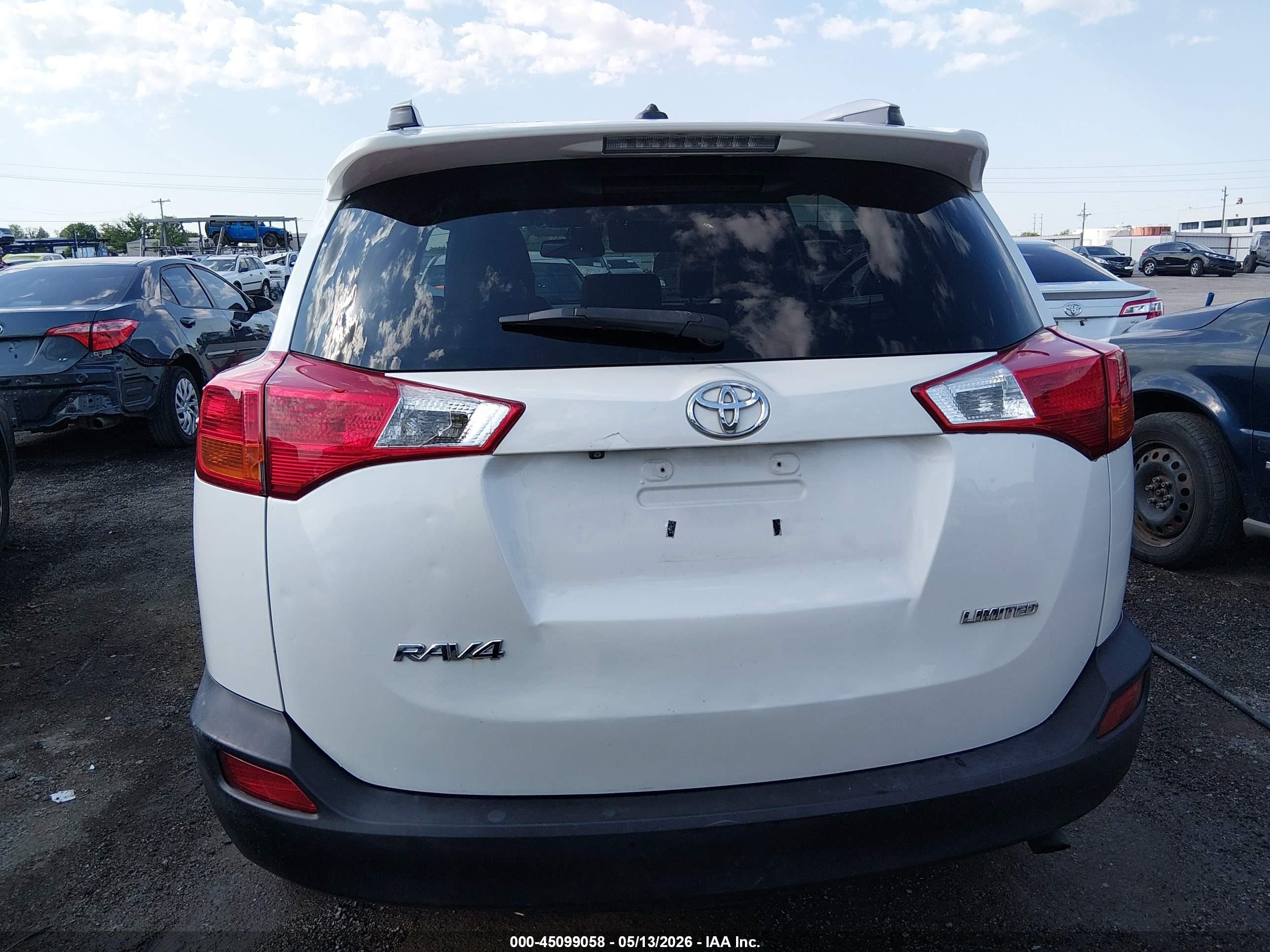 2014 Toyota Rav4 Limited White vin: 2T3YFREV0EW074922
