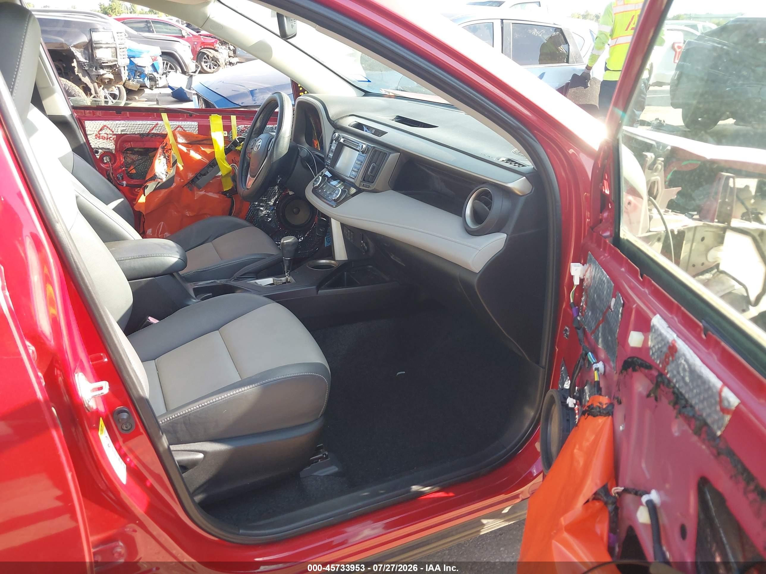 2014 Toyota Rav4 Limited Red vin: 2T3YFREV0EW090523