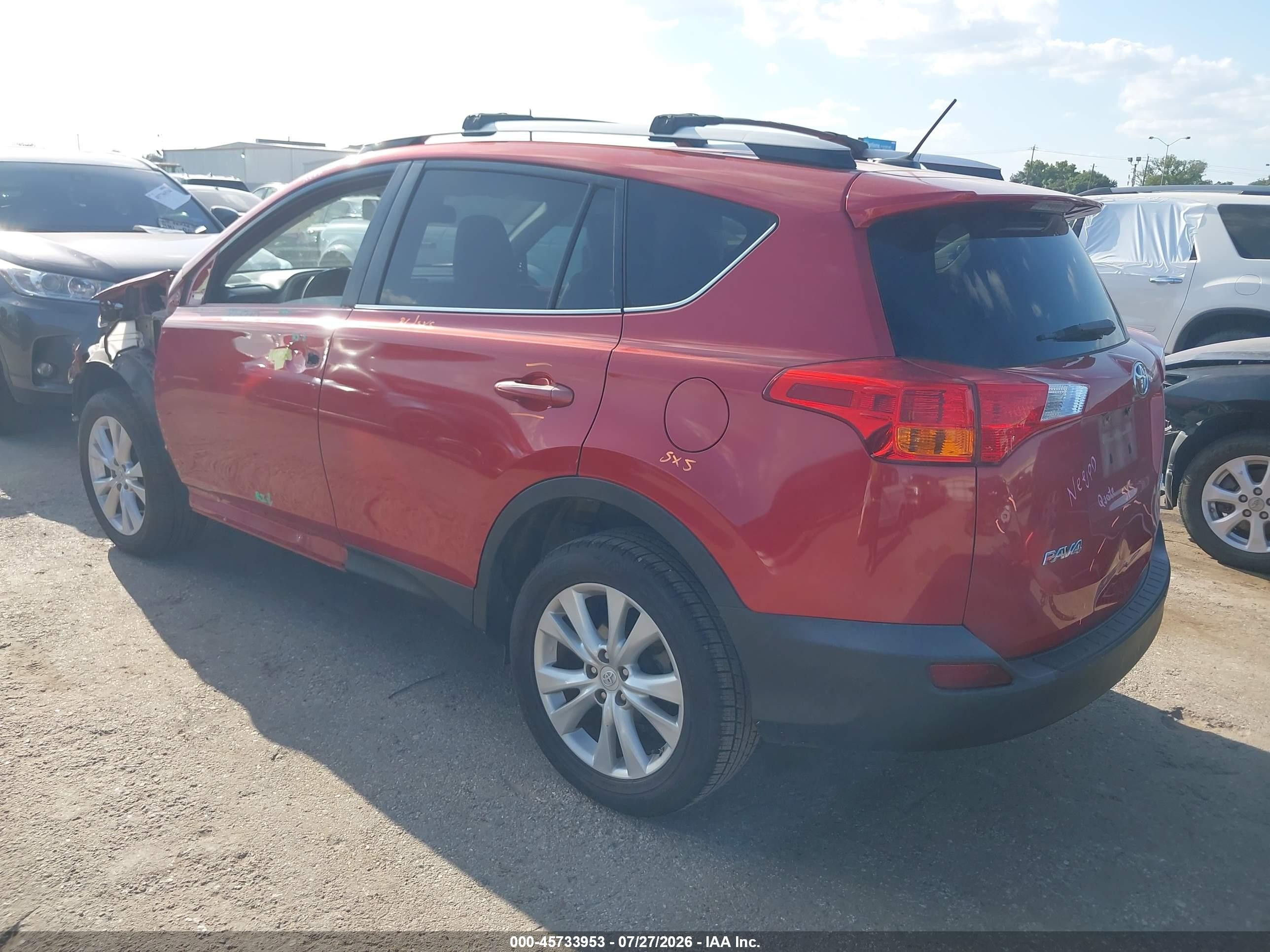 2014 Toyota Rav4 Limited Red vin: 2T3YFREV0EW090523