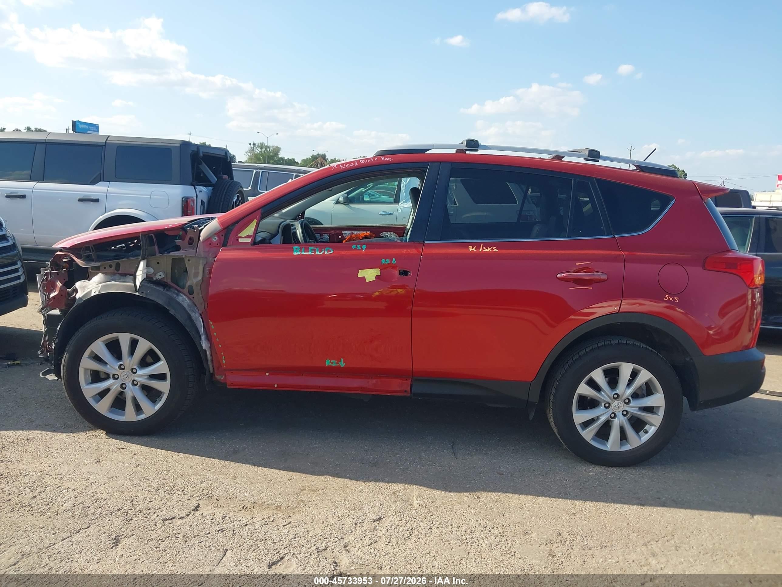 2014 Toyota Rav4 Limited Red vin: 2T3YFREV0EW090523
