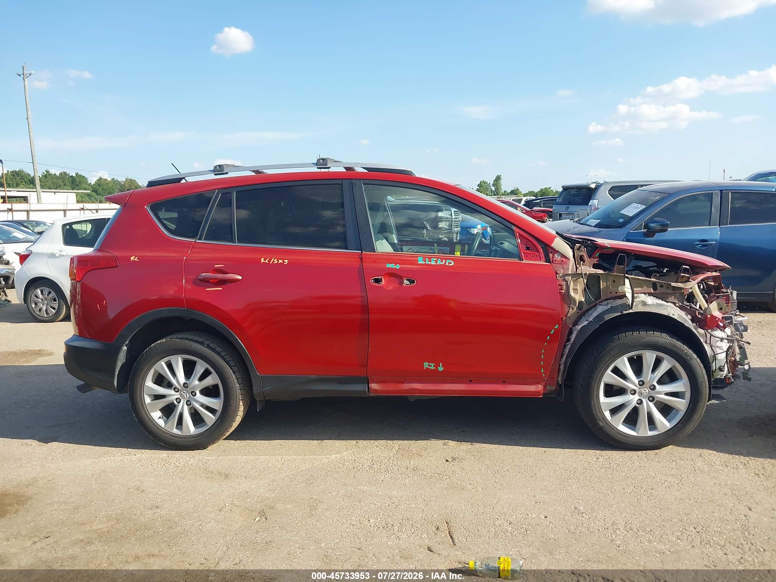 2014 Toyota Rav4 Limited Red vin: 2T3YFREV0EW090523