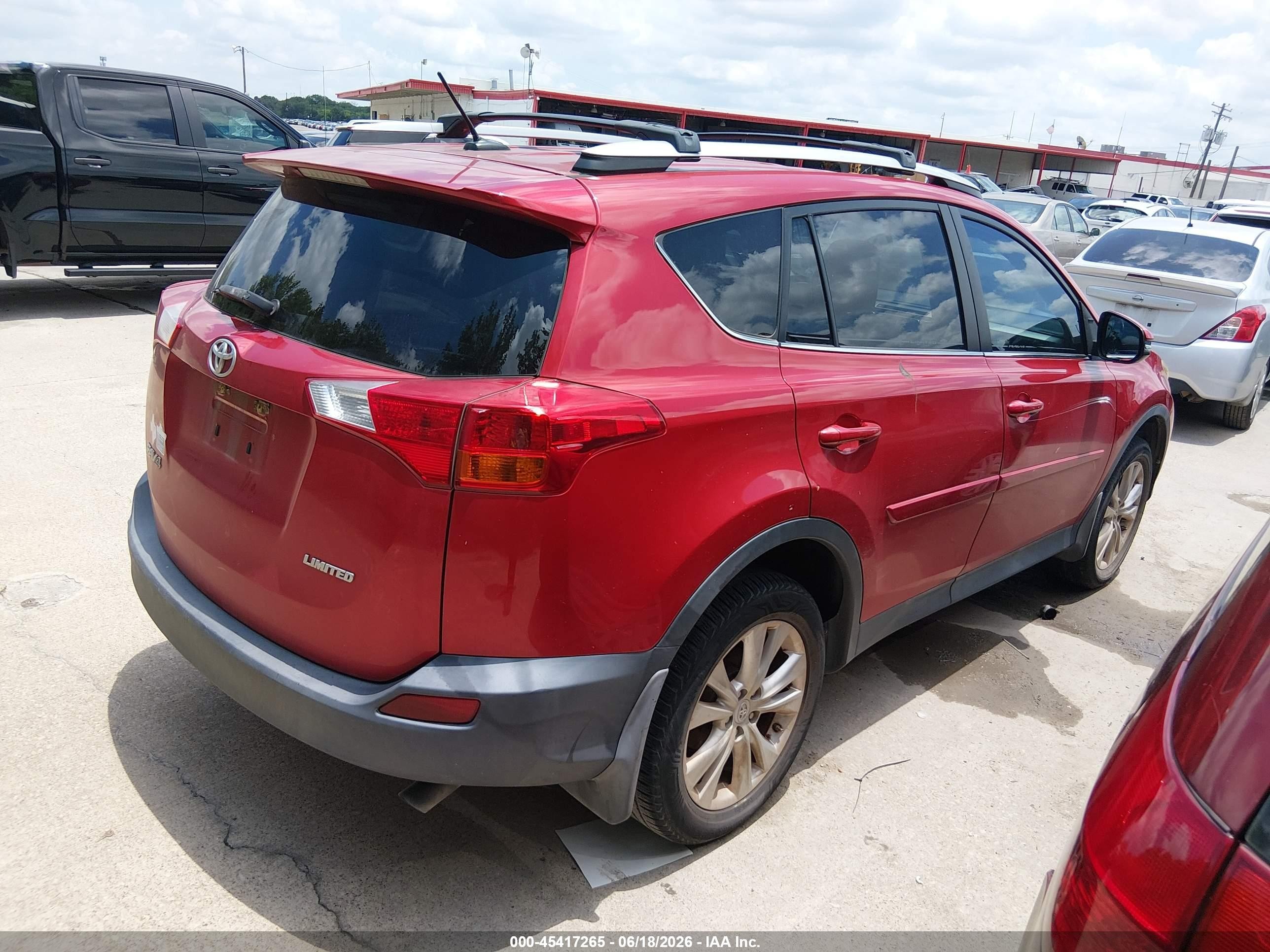 2014 Toyota Rav4 Limited Red vin: 2T3YFREV0EW100998