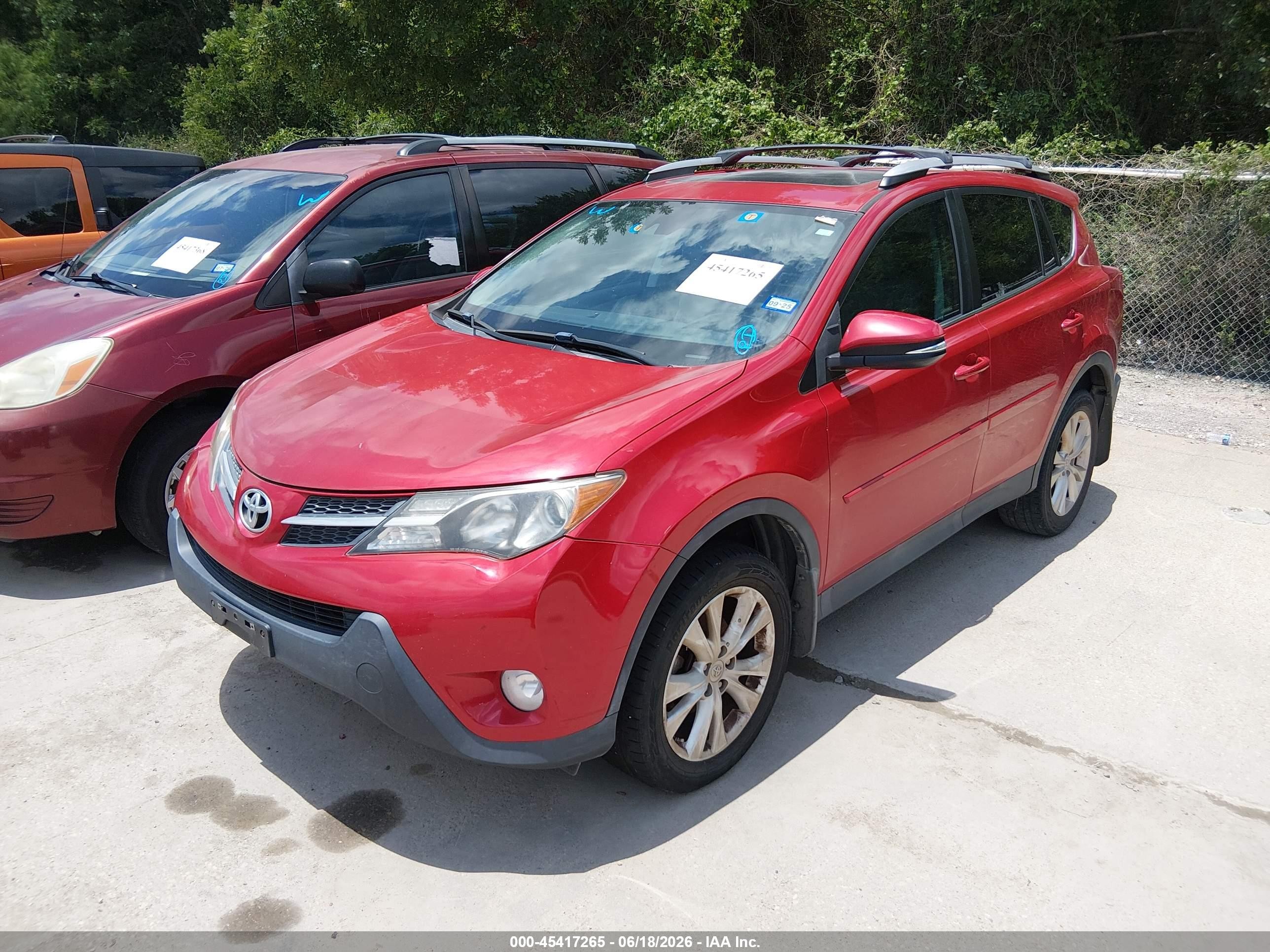 2014 Toyota Rav4 Limited Red vin: 2T3YFREV0EW100998