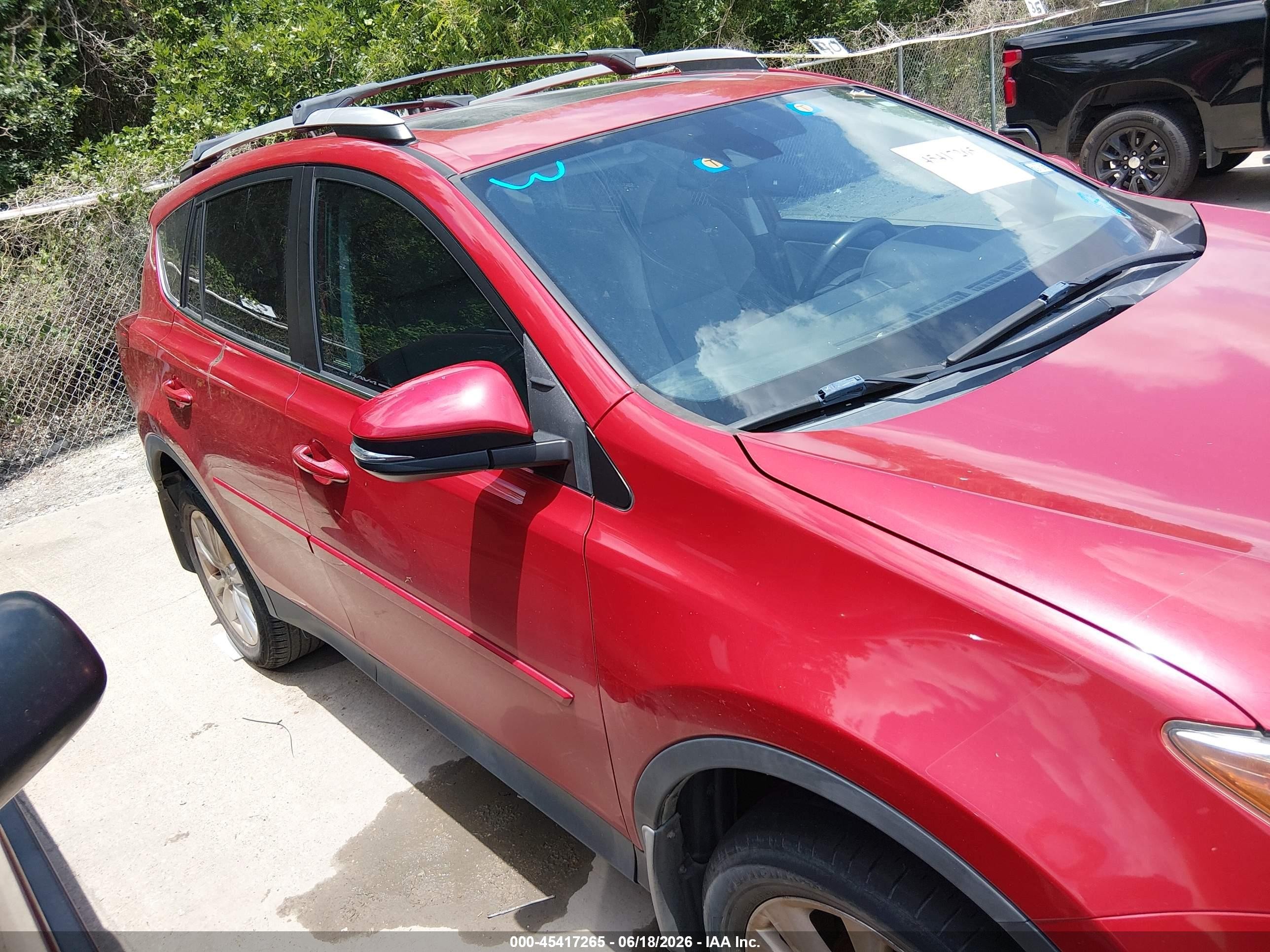 2014 Toyota Rav4 Limited Red vin: 2T3YFREV0EW100998