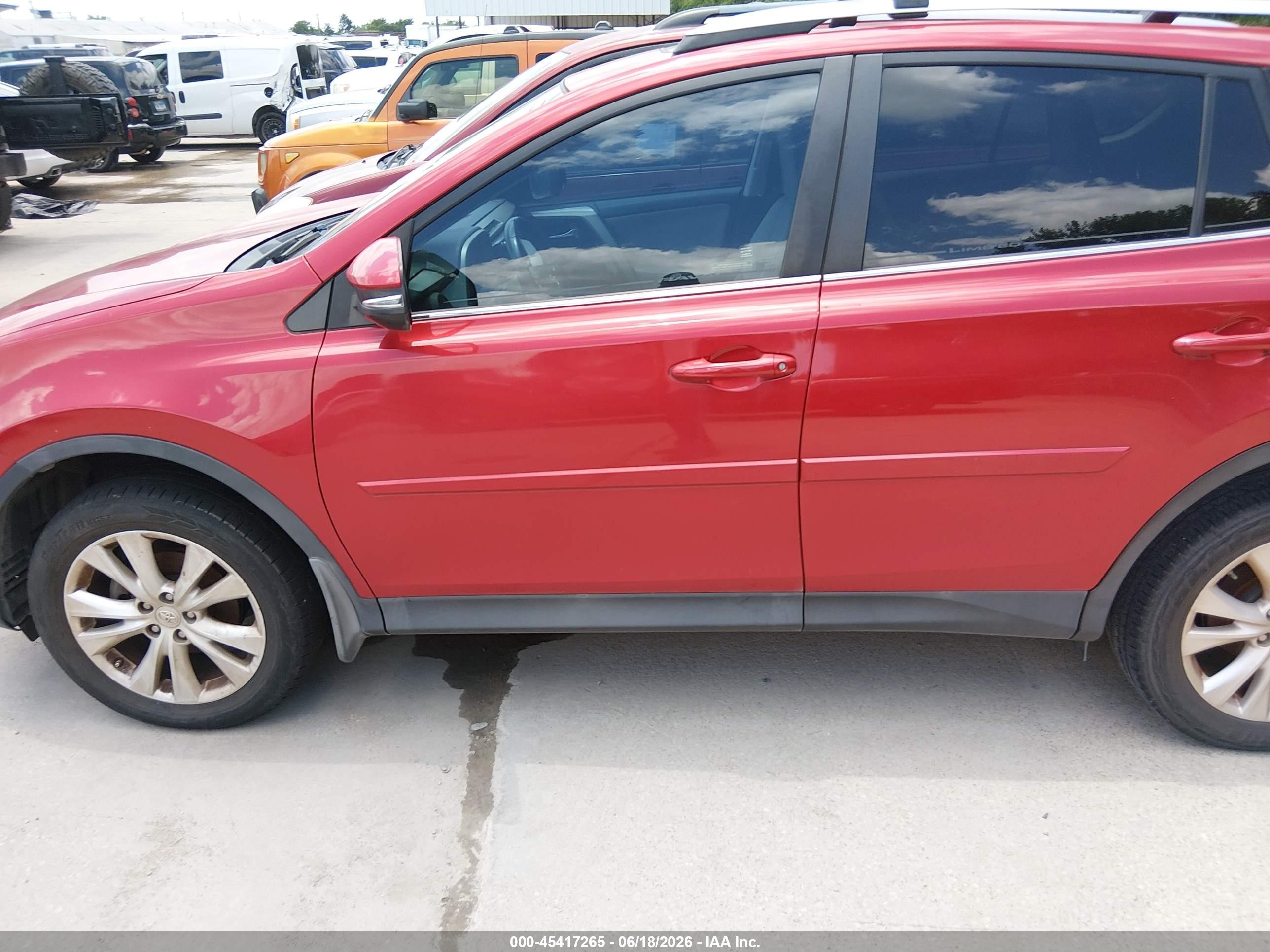 2014 Toyota Rav4 Limited Red vin: 2T3YFREV0EW100998
