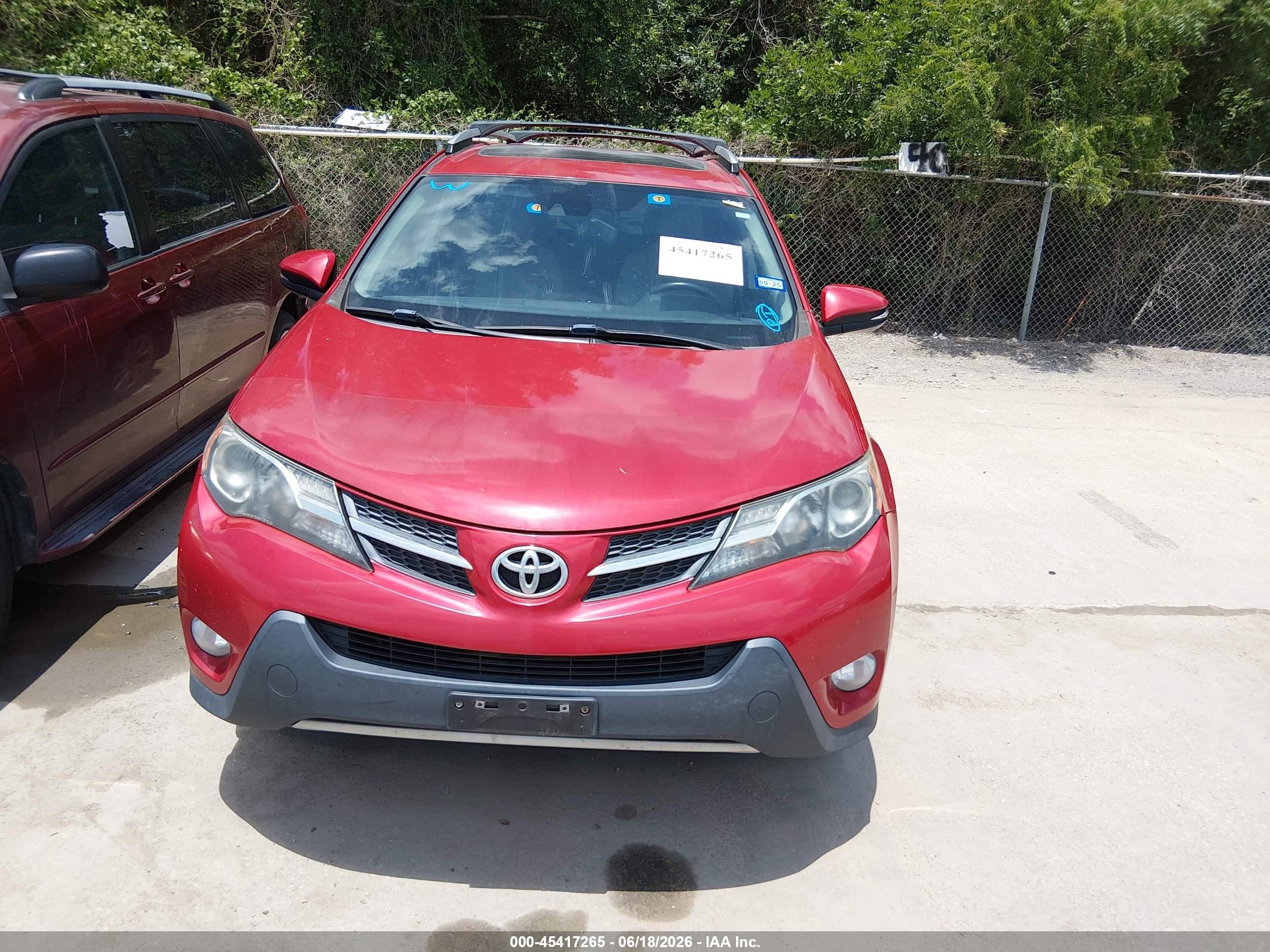 2014 Toyota Rav4 Limited Red vin: 2T3YFREV0EW100998