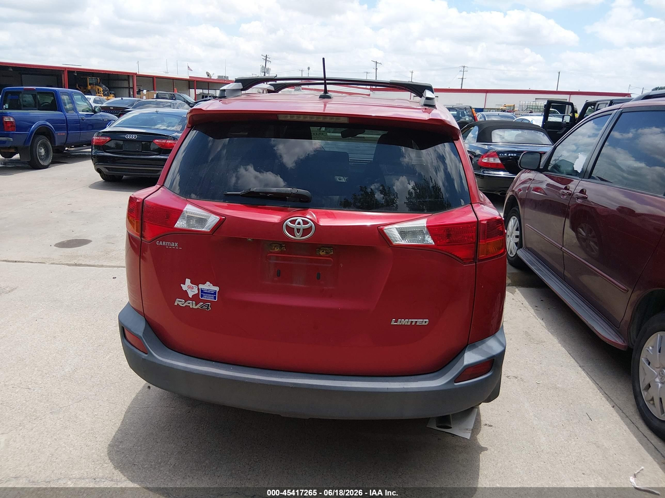 2014 Toyota Rav4 Limited Red vin: 2T3YFREV0EW100998