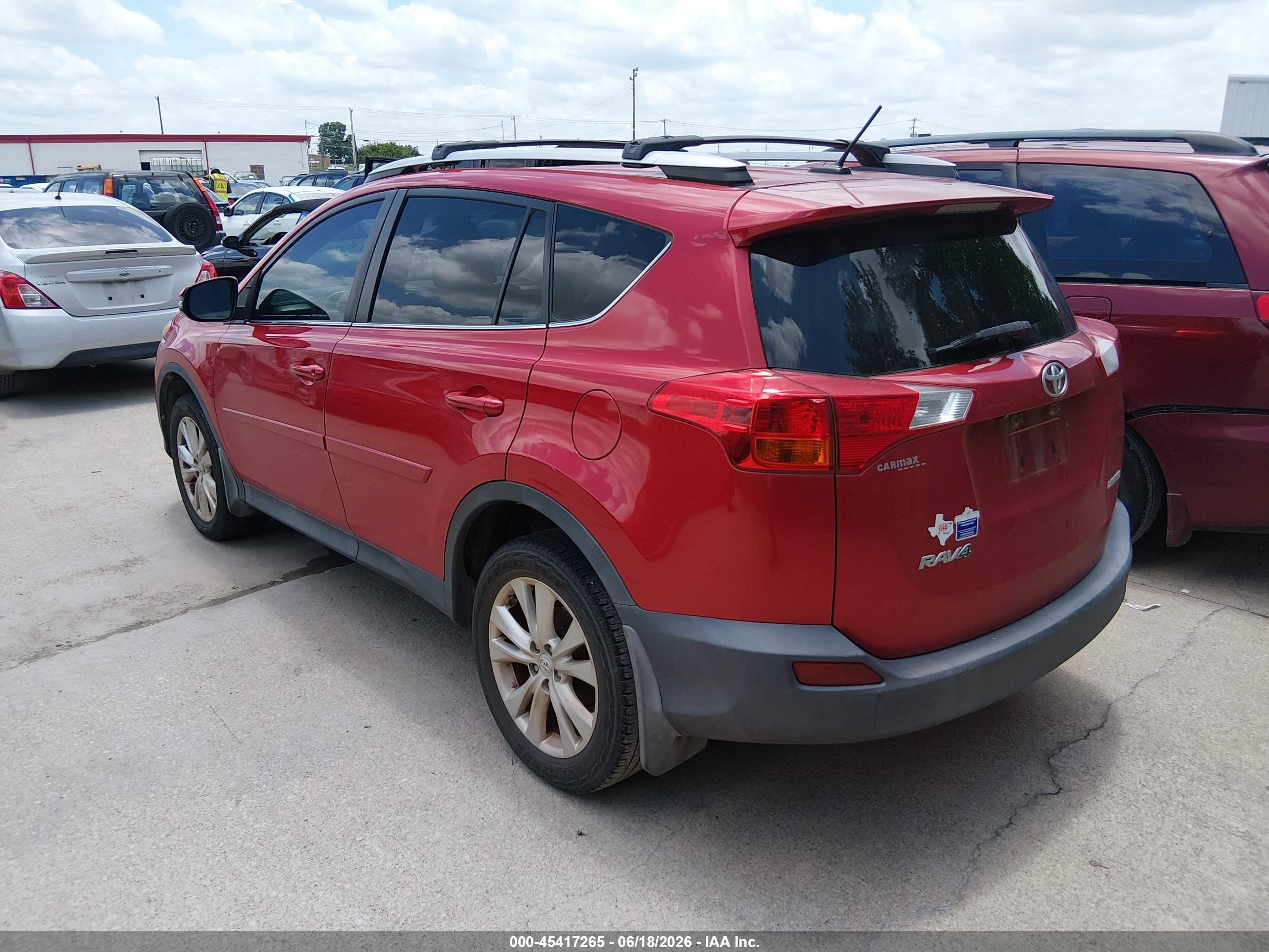 2014 Toyota Rav4 Limited Red vin: 2T3YFREV0EW100998