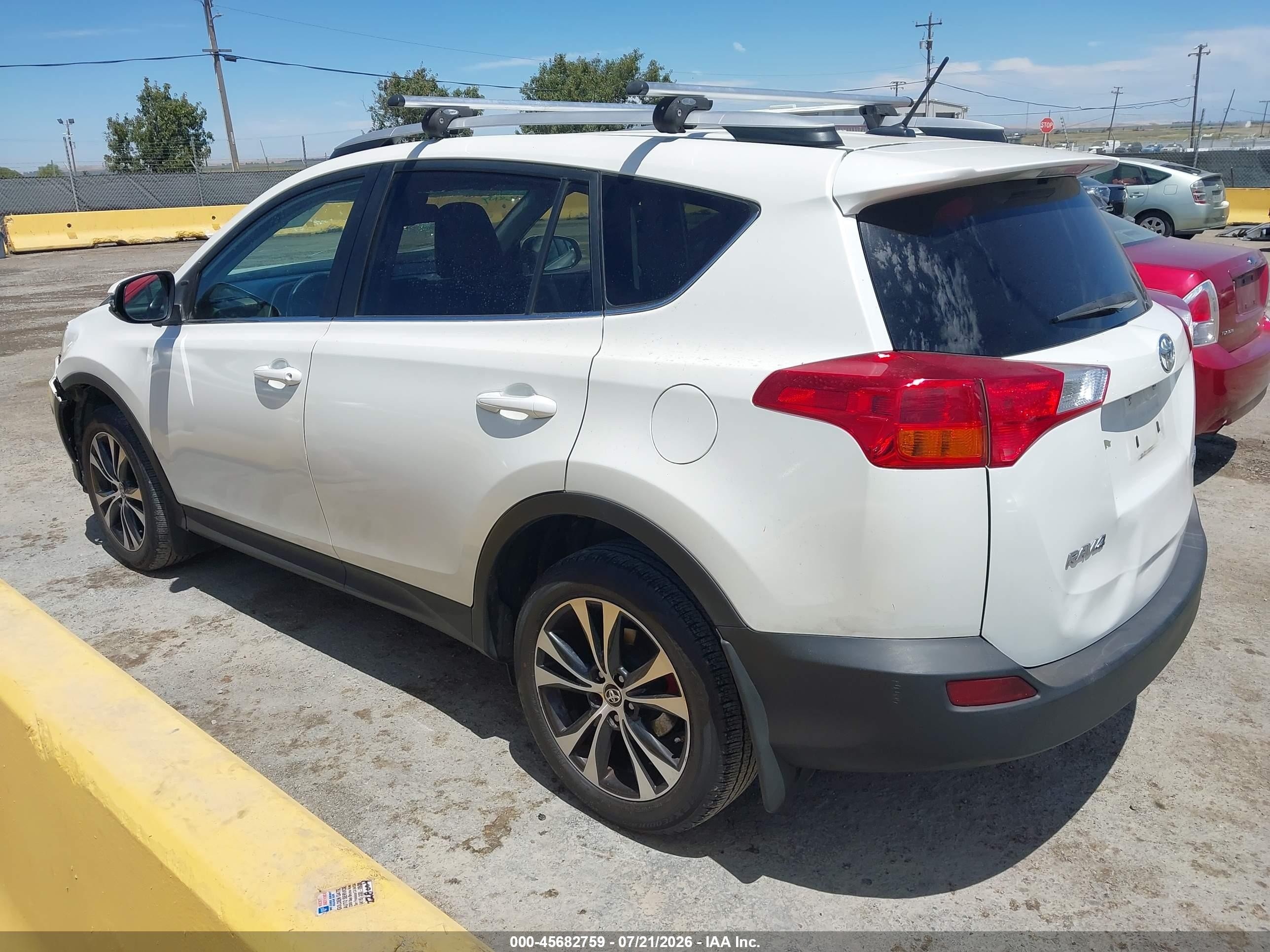 2015 Toyota Rav4 Limited White vin: 2T3YFREV0FW160958