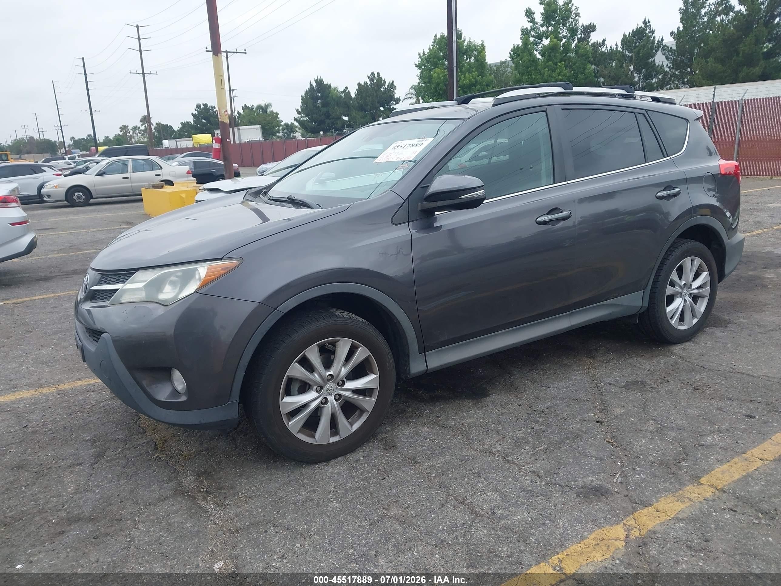 2015 Toyota Rav4 Limited Серый vin: 2T3YFREV0FW184578