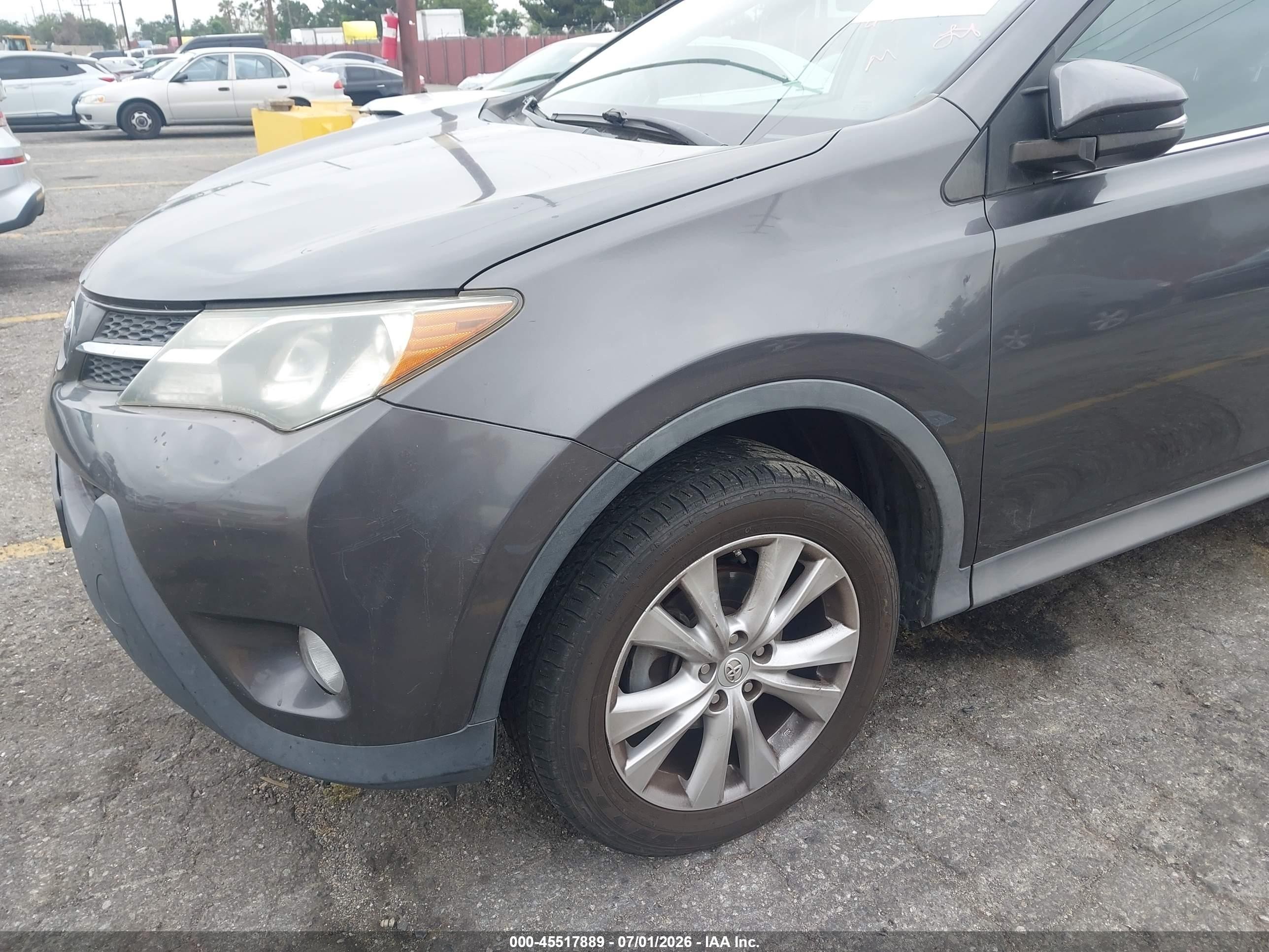 2015 Toyota Rav4 Limited Серый vin: 2T3YFREV0FW184578