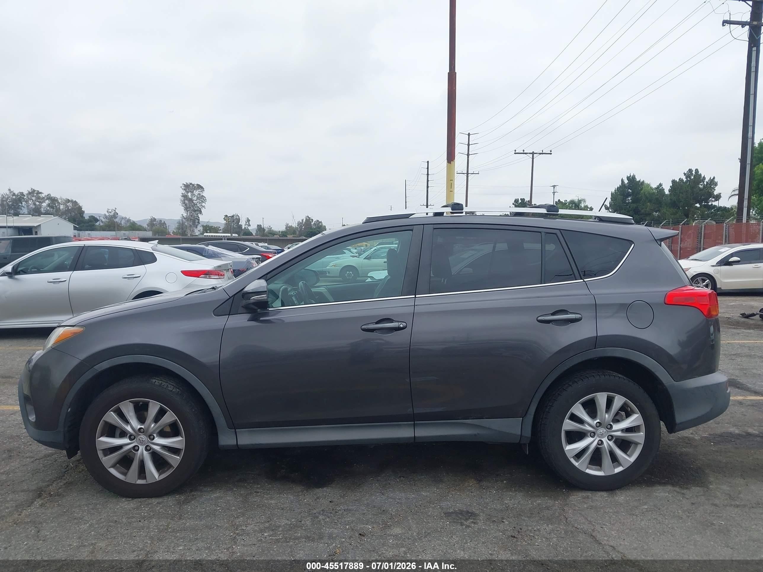 2015 Toyota Rav4 Limited Серый vin: 2T3YFREV0FW184578