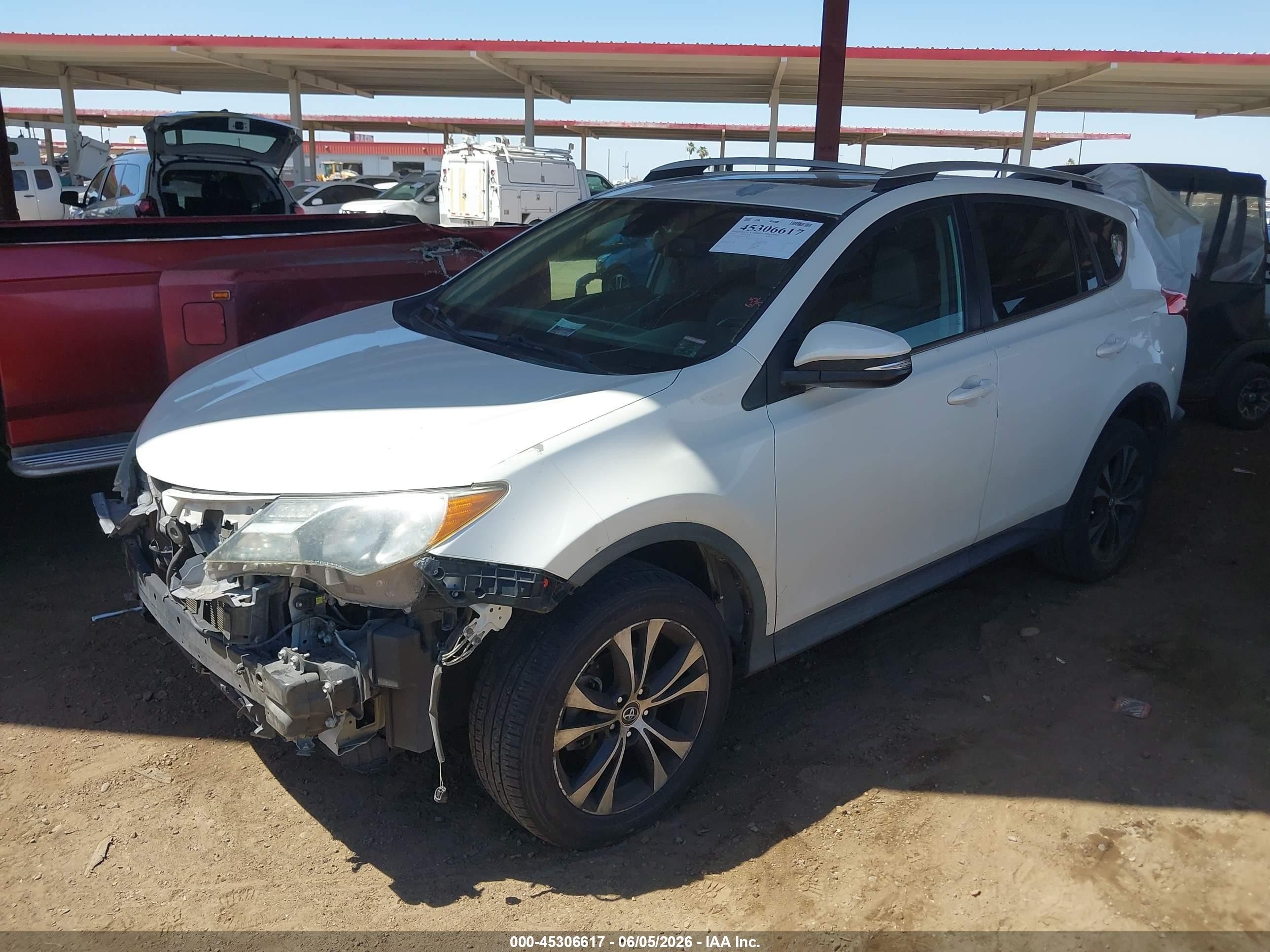 2015 Toyota Rav4 Limited White vin: 2T3YFREV0FW197993