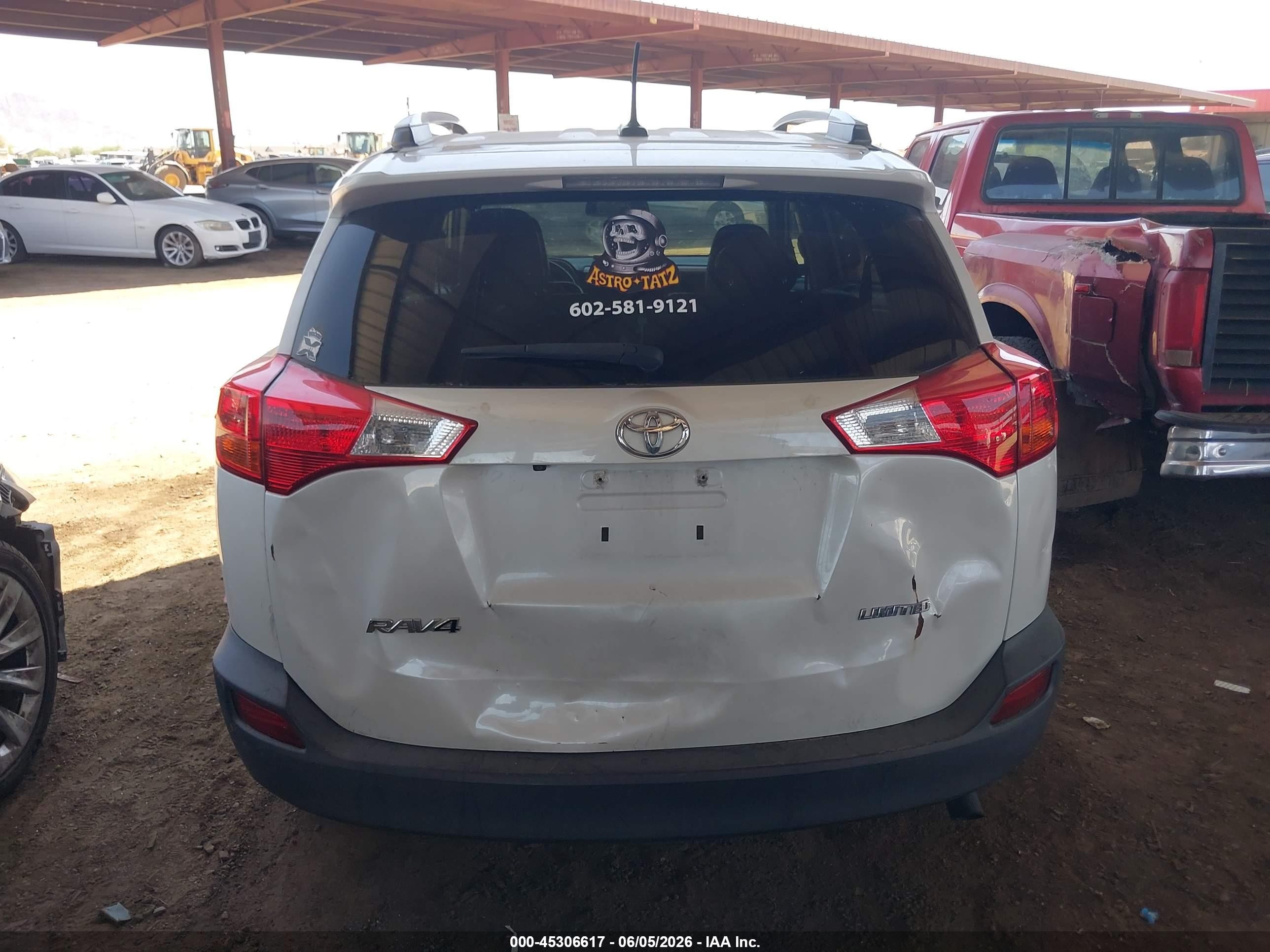 2015 Toyota Rav4 Limited White vin: 2T3YFREV0FW197993