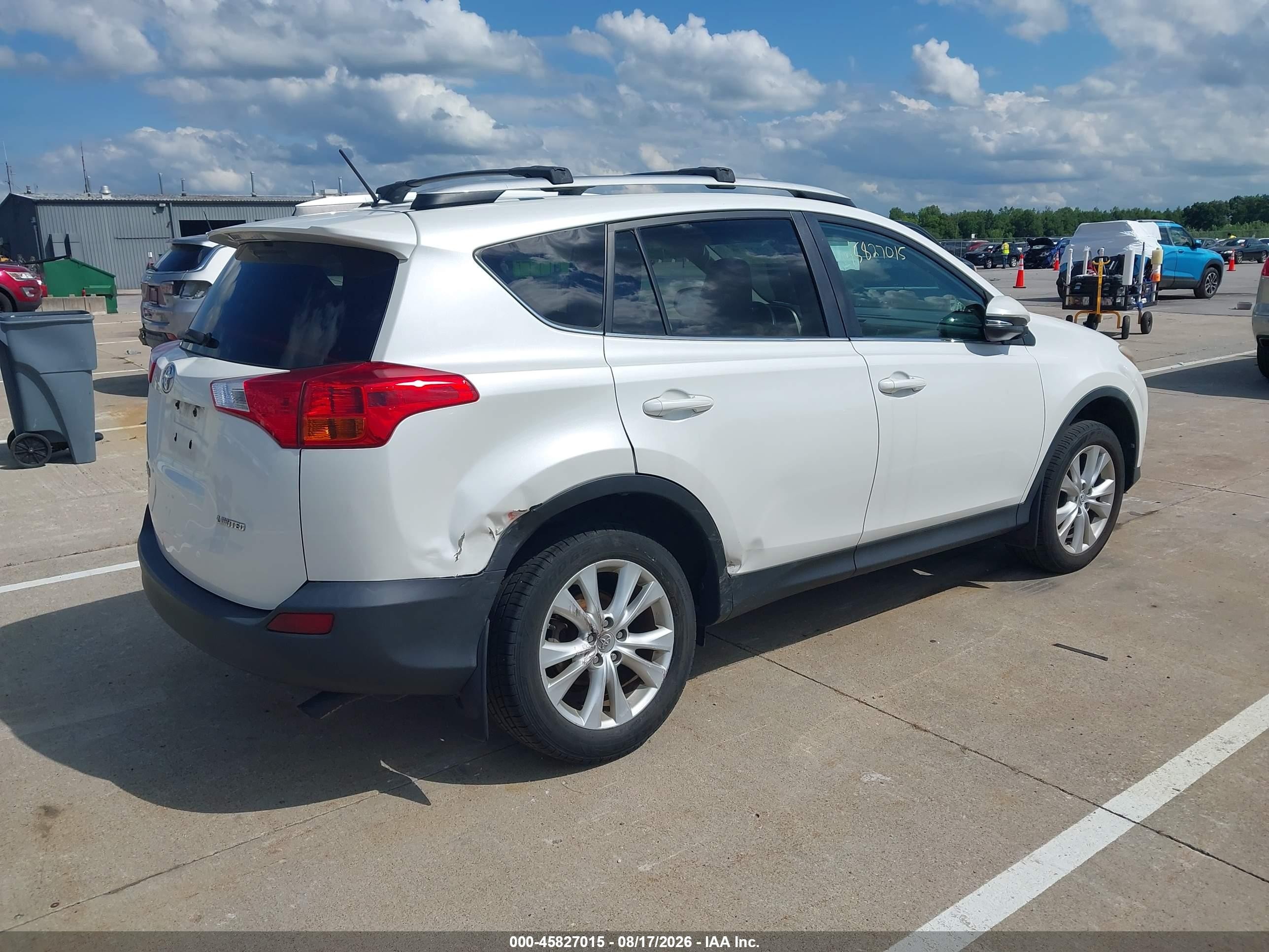 2013 Toyota Rav4 Limited White vin: 2T3YFREV1DW018891