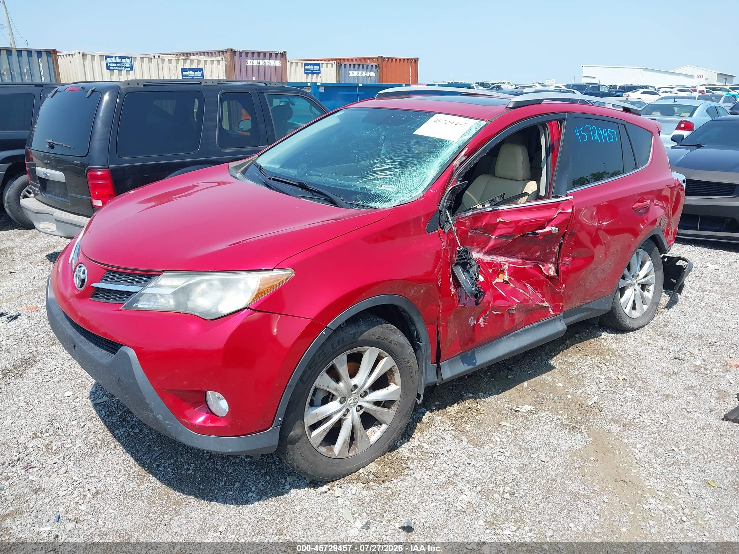 2013 Toyota Rav4 Limited Red vin: 2T3YFREV2DW004661