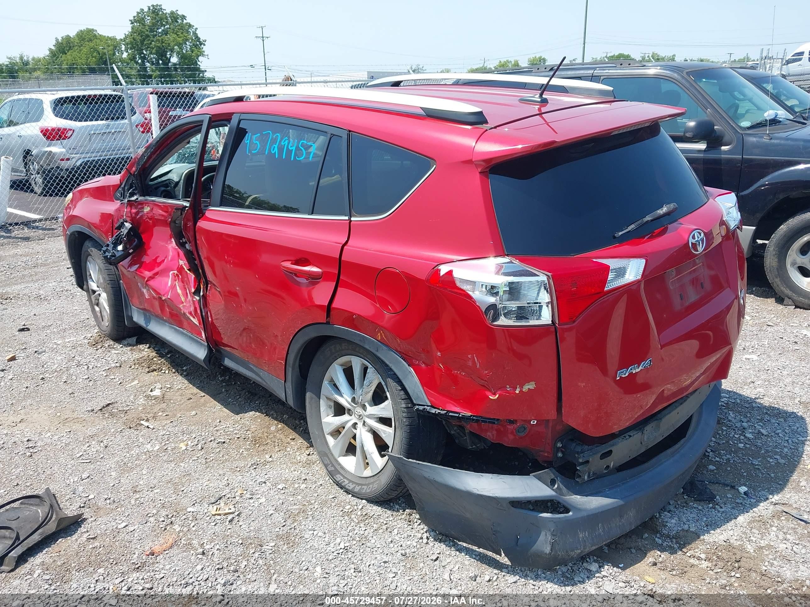 2013 Toyota Rav4 Limited Red vin: 2T3YFREV2DW004661
