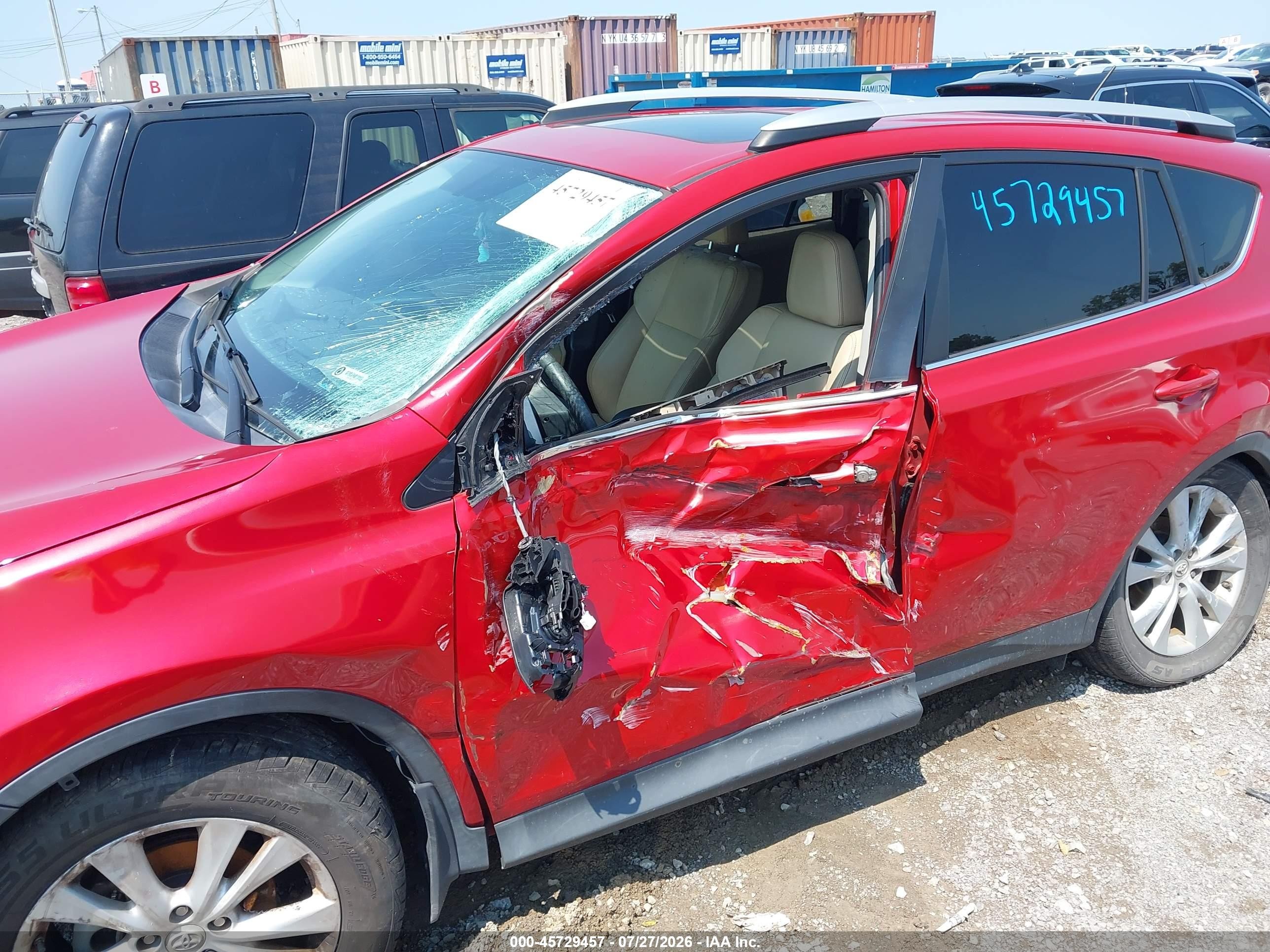 2013 Toyota Rav4 Limited Red vin: 2T3YFREV2DW004661