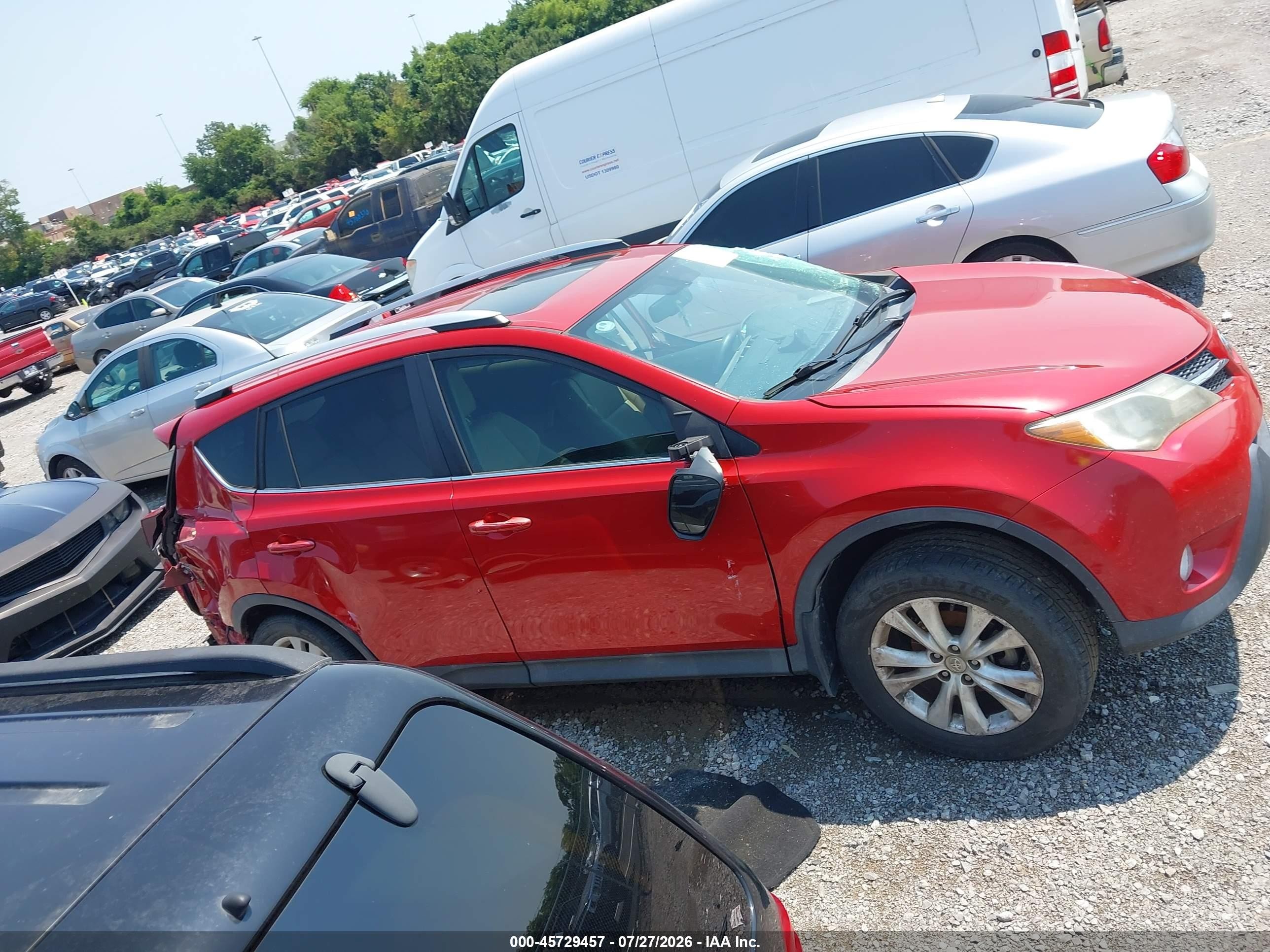 2013 Toyota Rav4 Limited Red vin: 2T3YFREV2DW004661