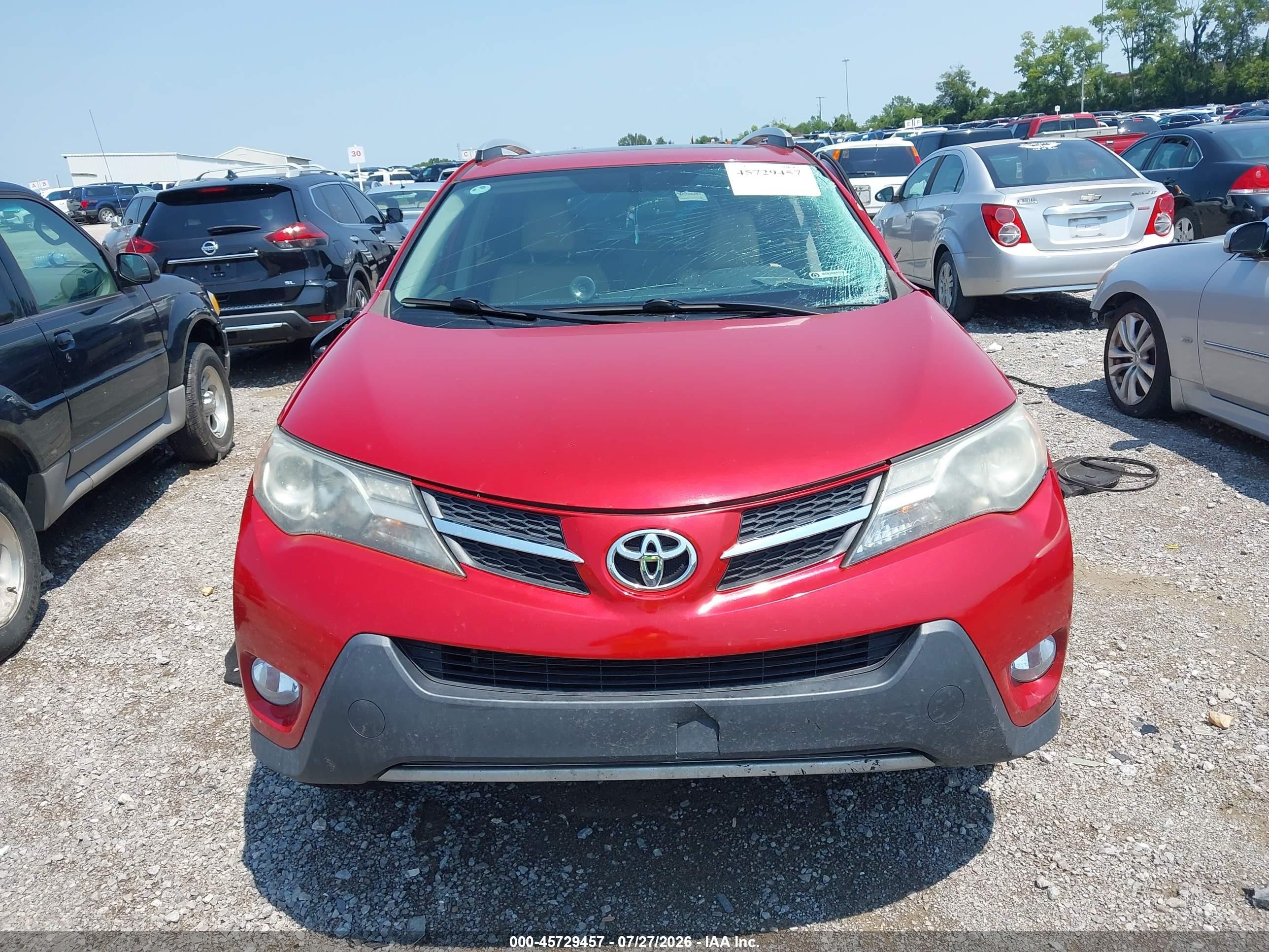2013 Toyota Rav4 Limited Red vin: 2T3YFREV2DW004661