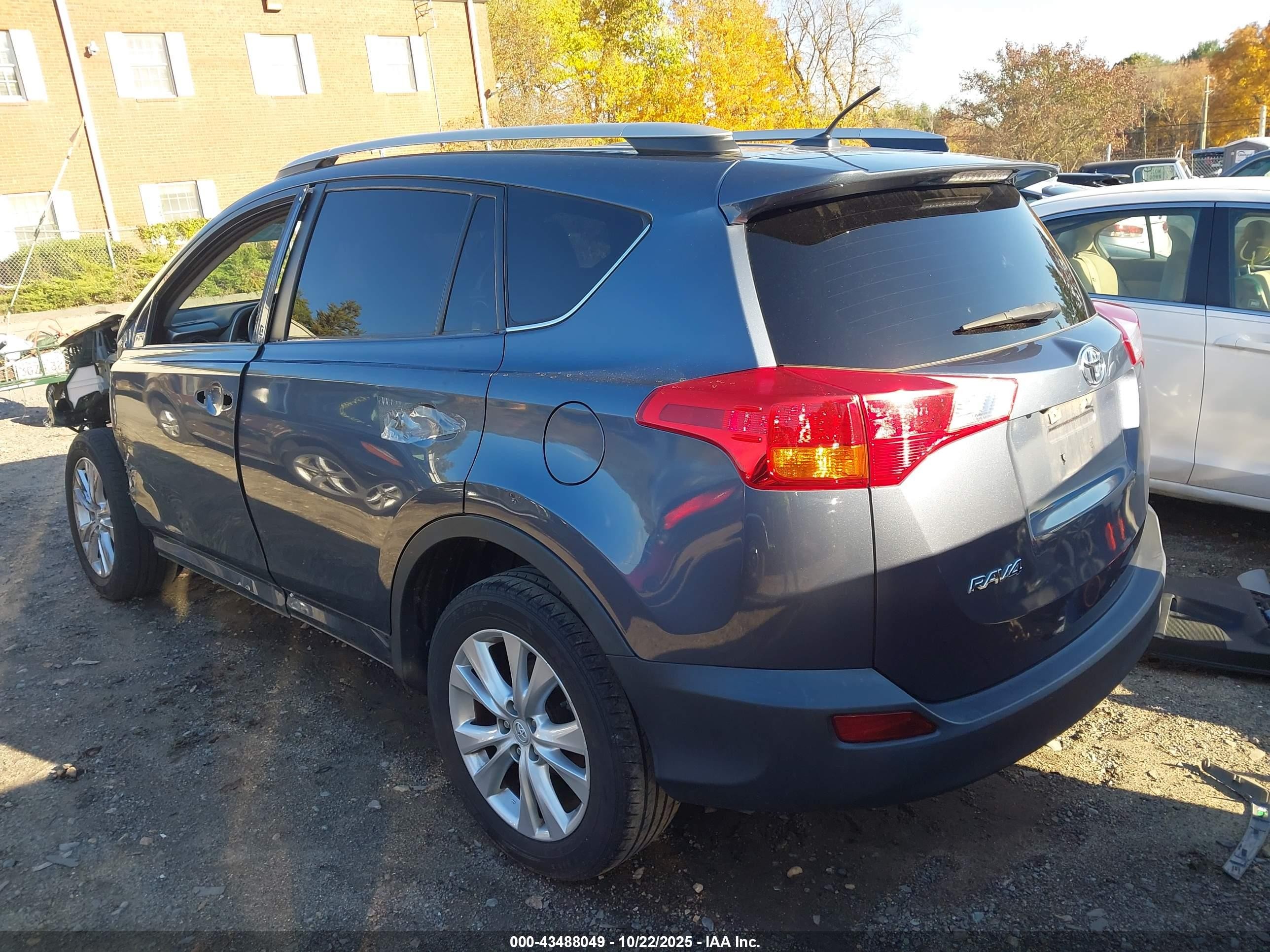 2014 Toyota Rav4 Limited Синий vin: 2T3YFREV2EW100209
