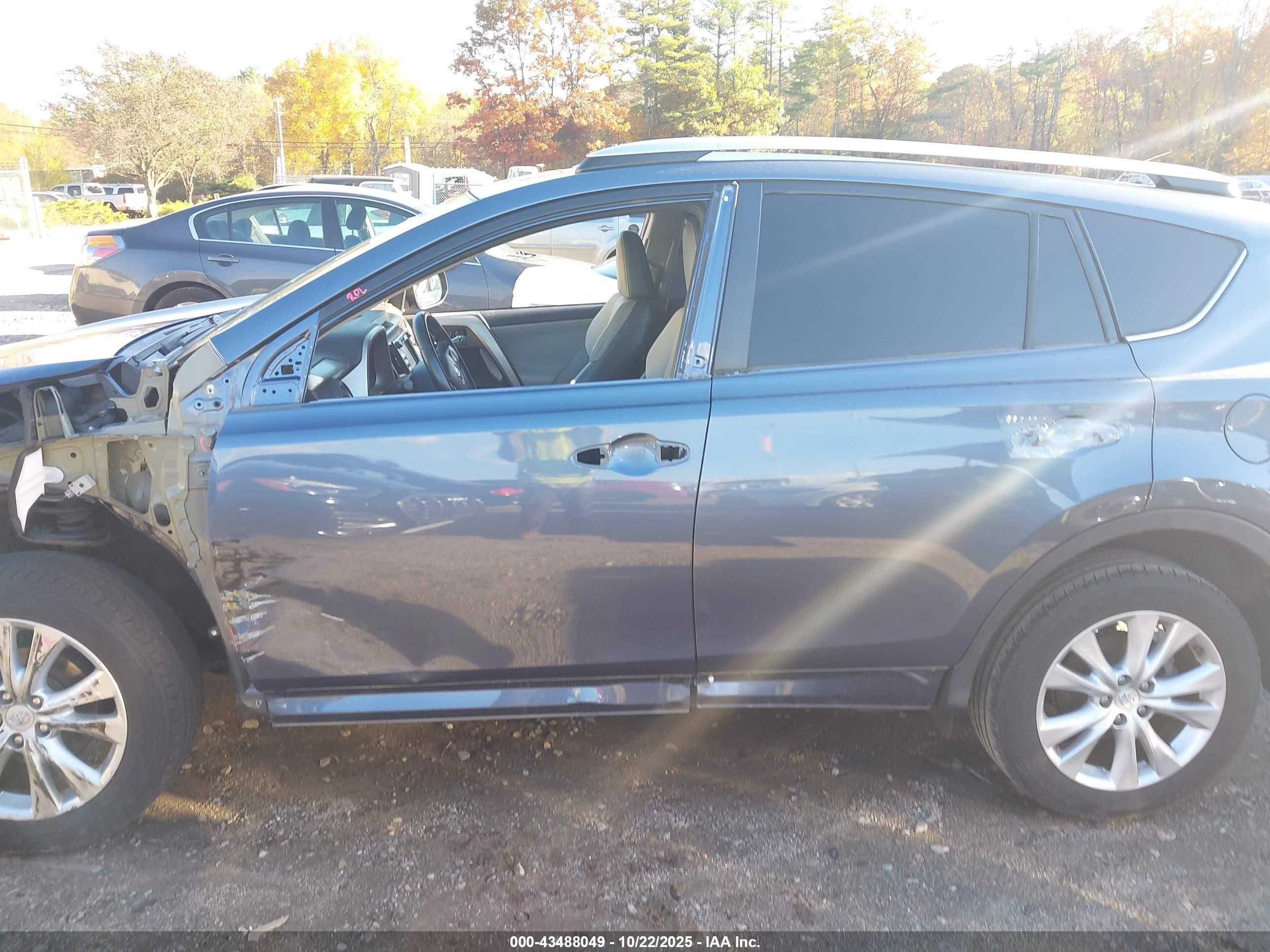 2014 Toyota Rav4 Limited Синий vin: 2T3YFREV2EW100209