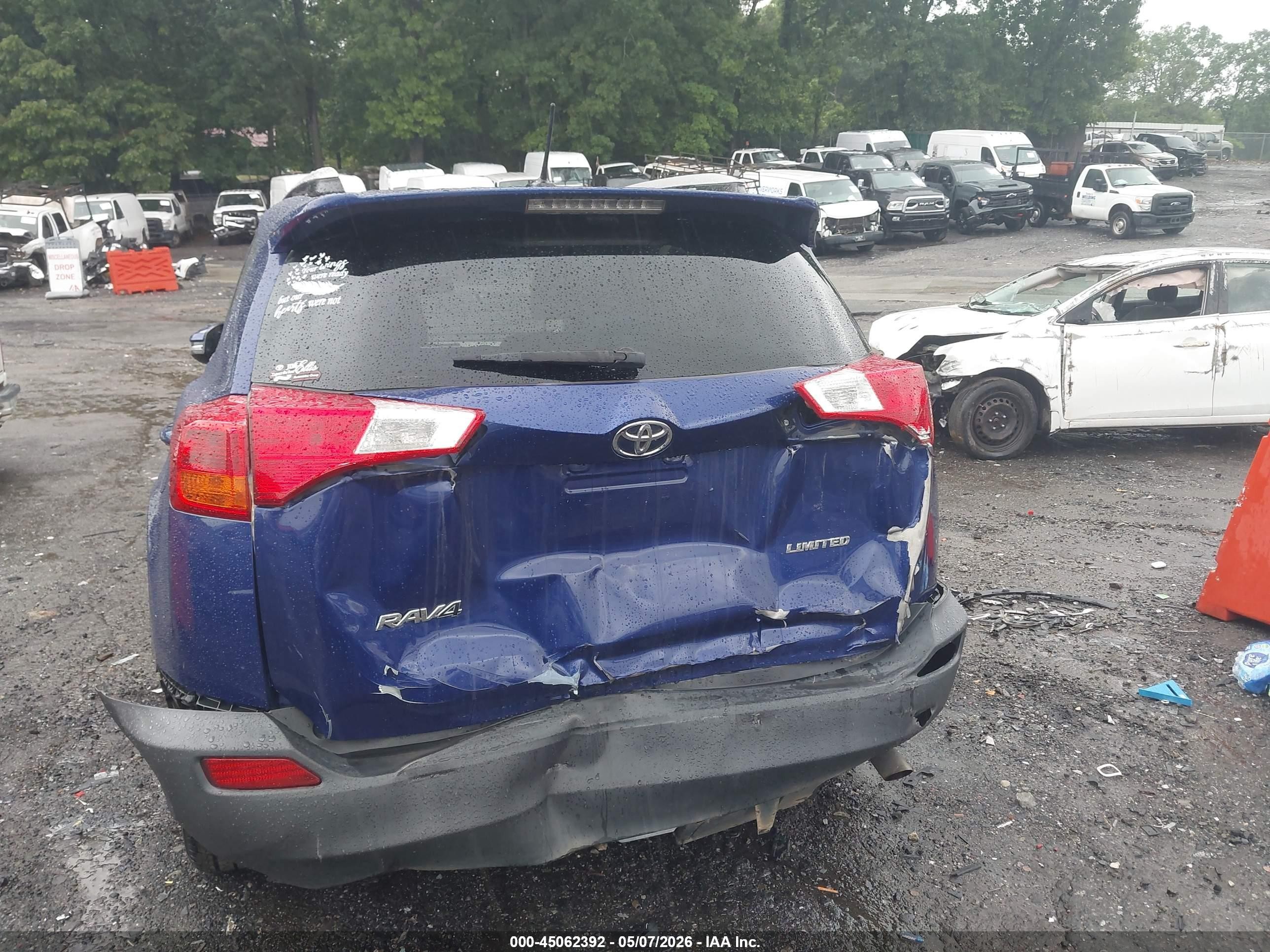 2015 Toyota Rav4 Limited Синий vin: 2T3YFREV2FW215961