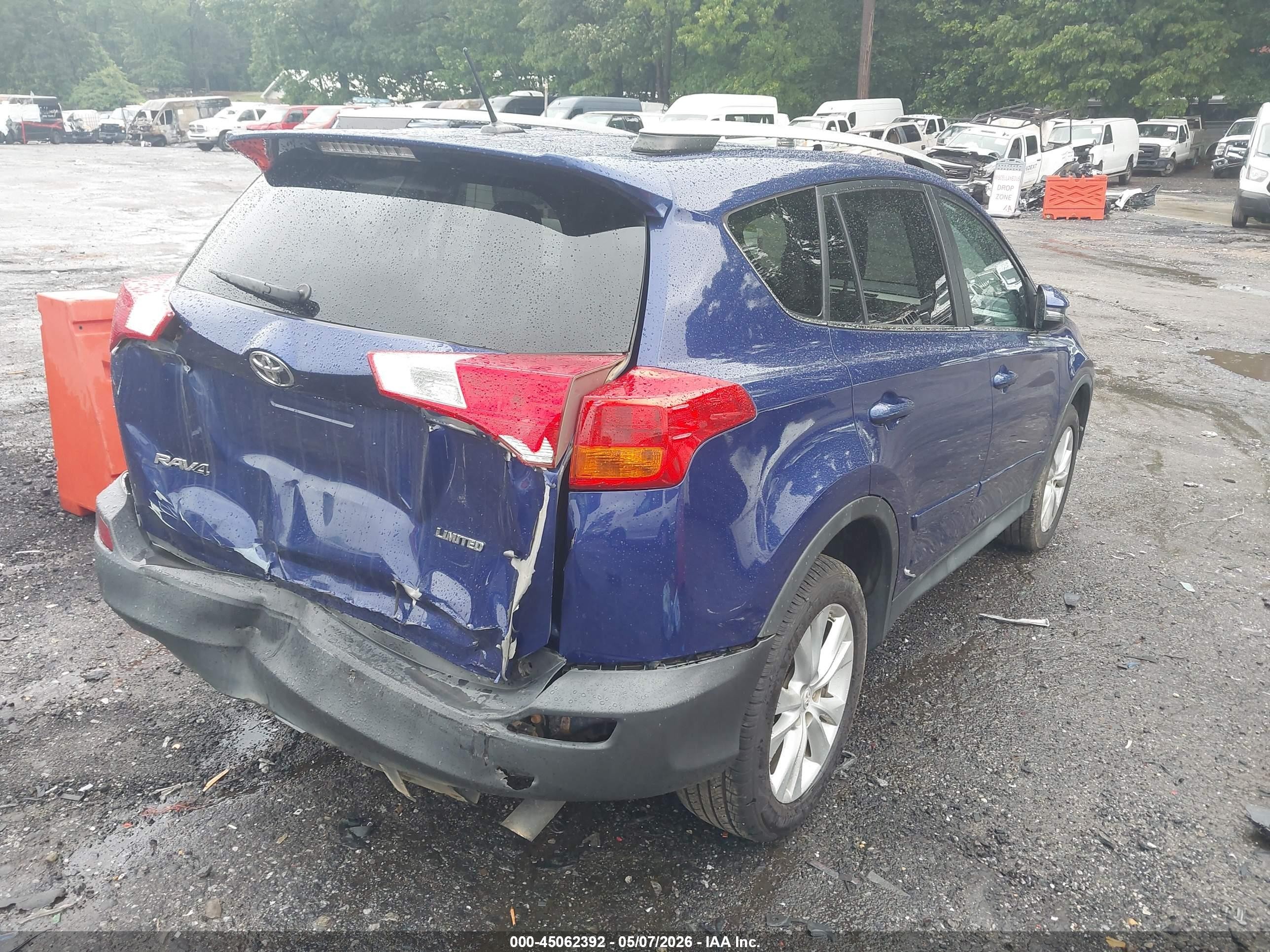 2015 Toyota Rav4 Limited Синий vin: 2T3YFREV2FW215961